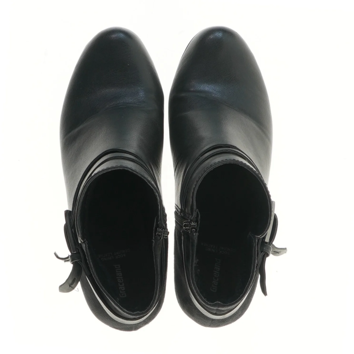 Sort ankelstøvler med hæl fra Graceland (str. 41 )