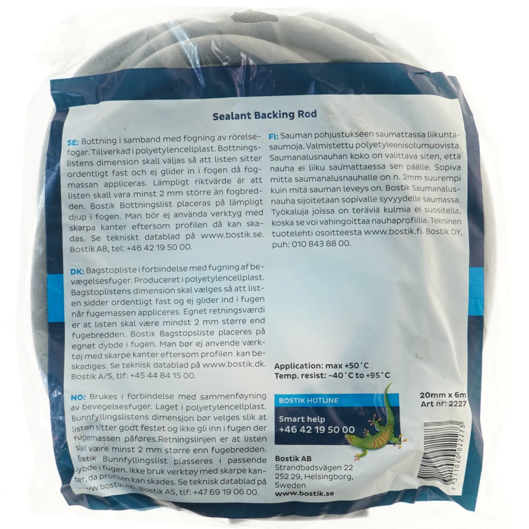 Bostik sætningsliste fra Bostik