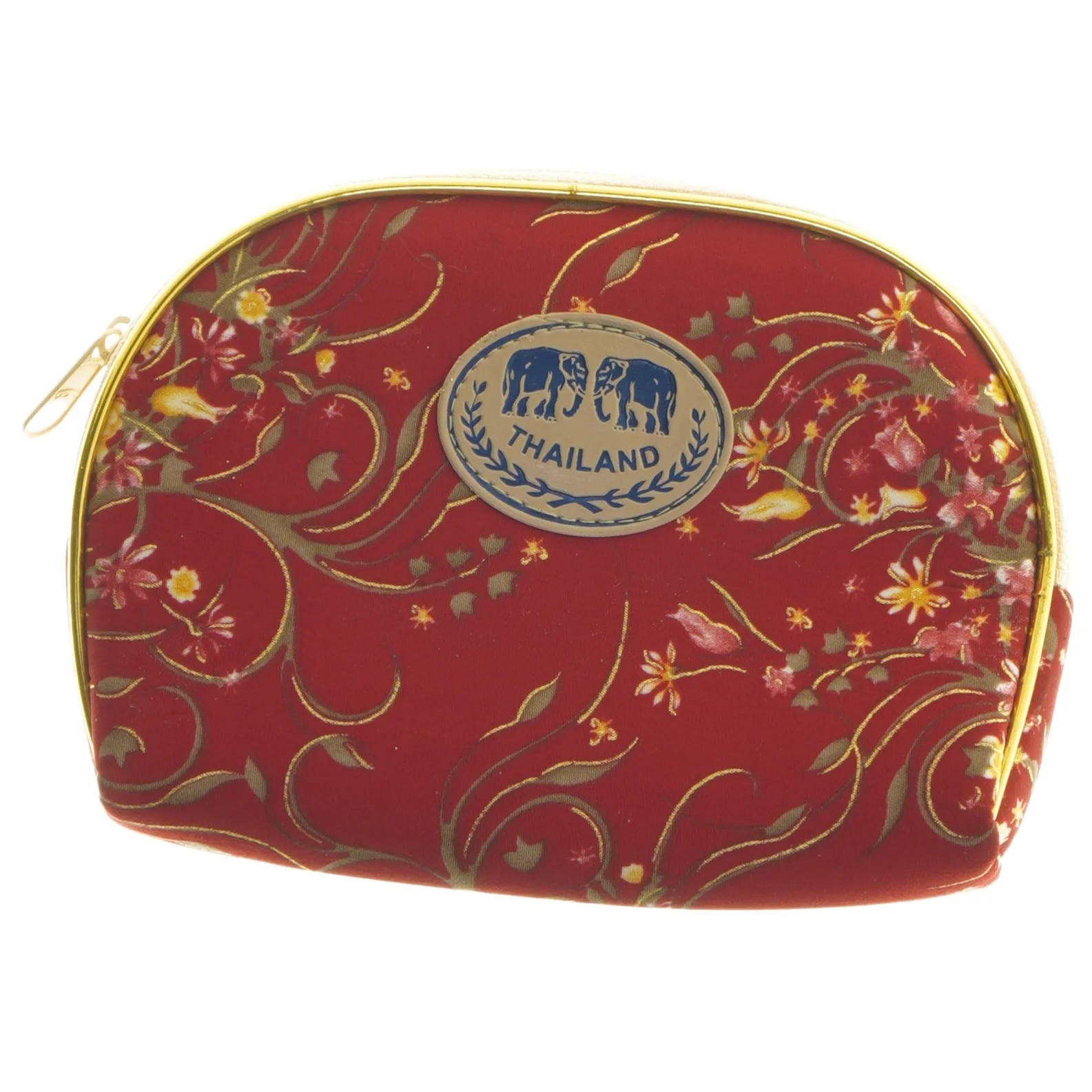 Rød taske med Thailand motiv (str. 13x17,5 cm)