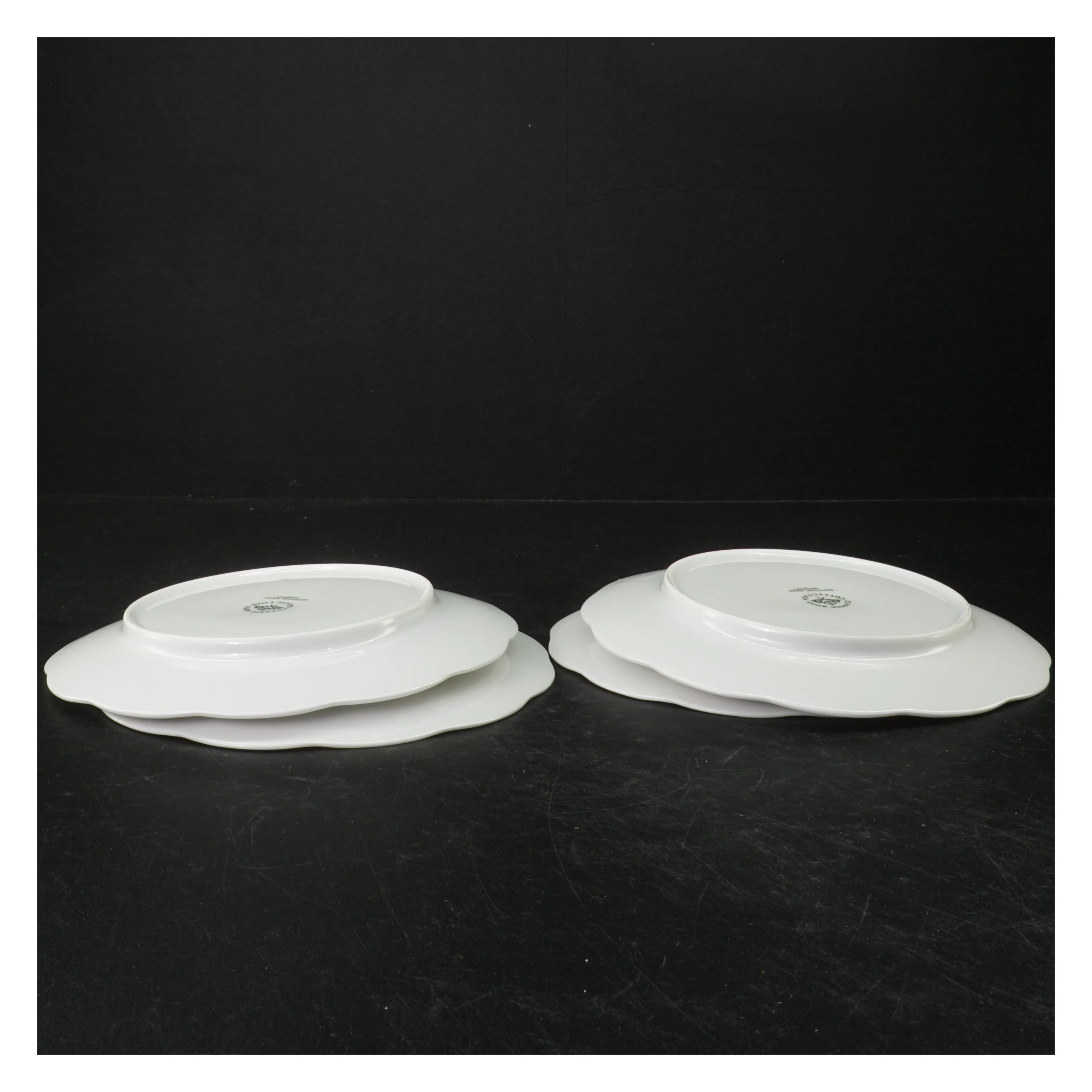 Porcelænstallerkener fra Royal Collection (str. Ø. 21 cm. 4 styk)