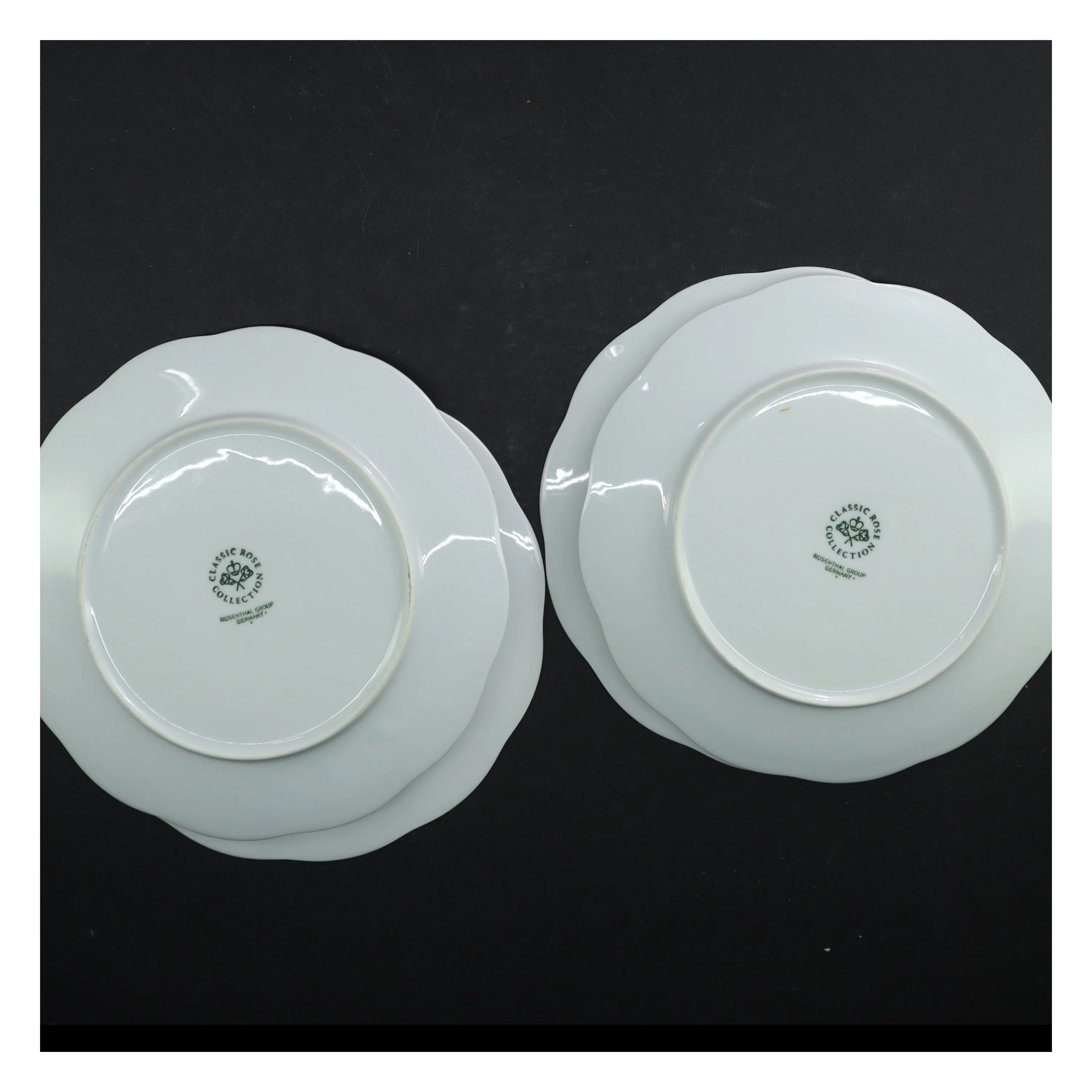 Porcelænstallerkener fra Royal Collection (str. Ø. 21 cm. 4 styk)