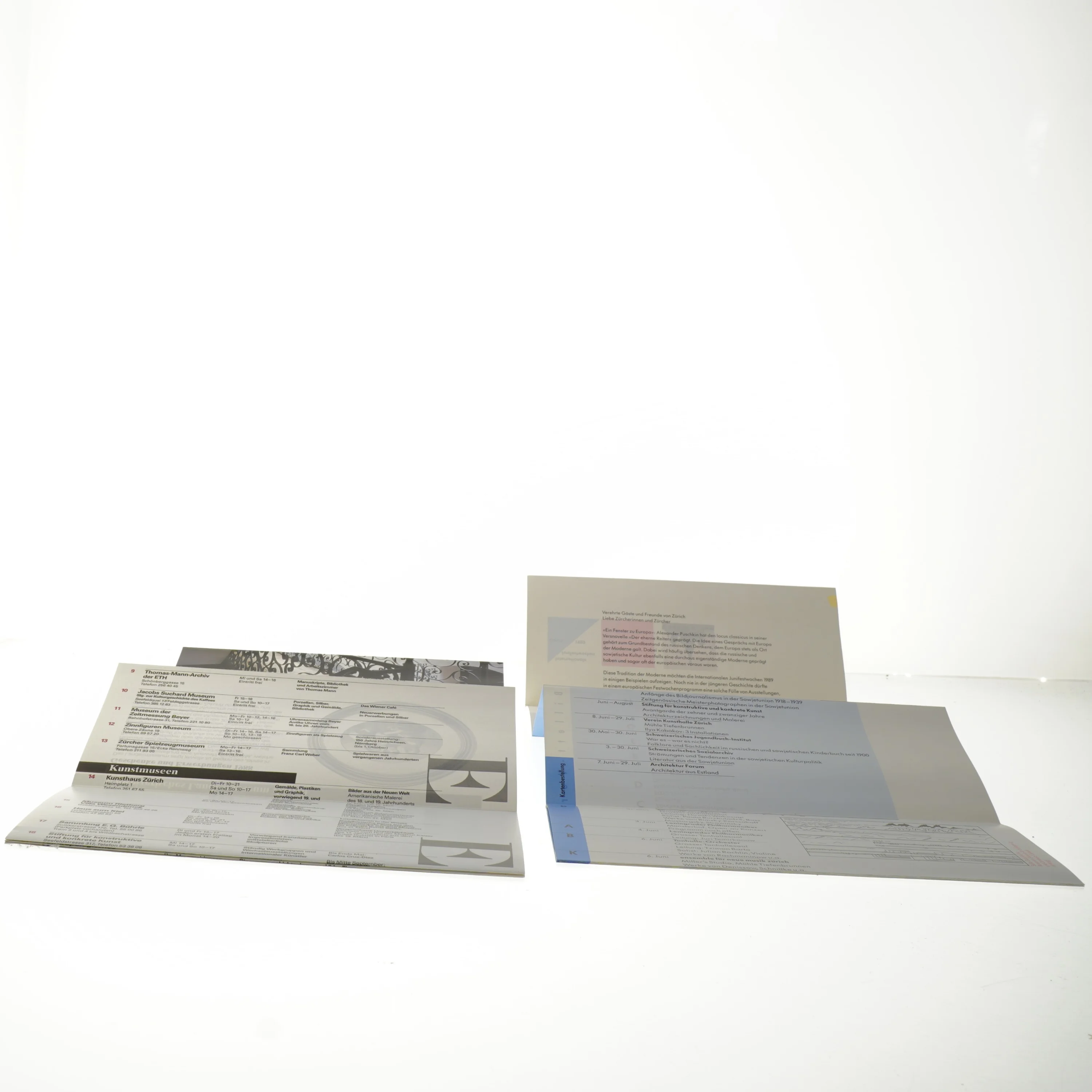 Informationsbrochurer fra Zürich