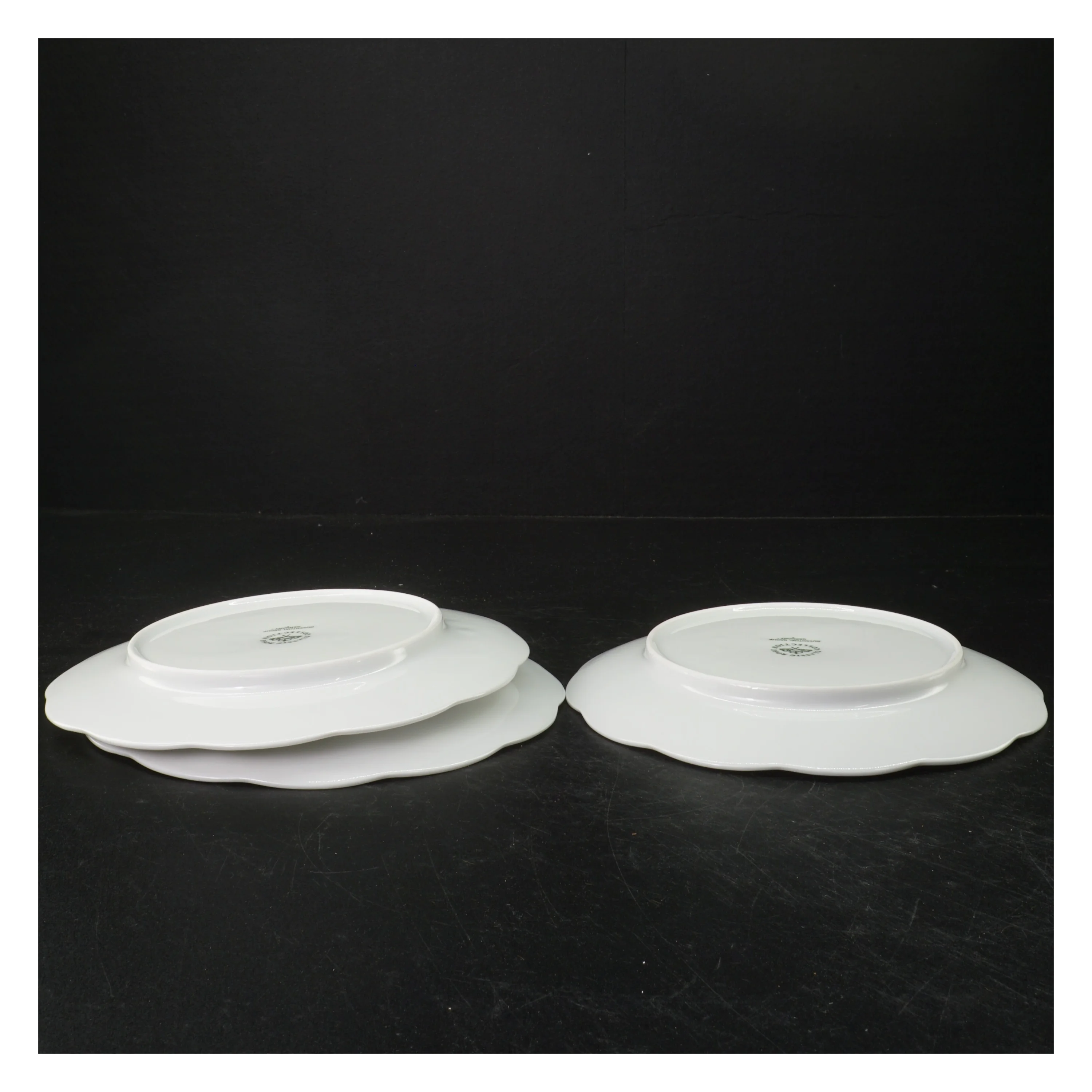 Porcelænstallerkner med guldkant fra Rosenthal (str. Ø. 21 cm. 3 styk)