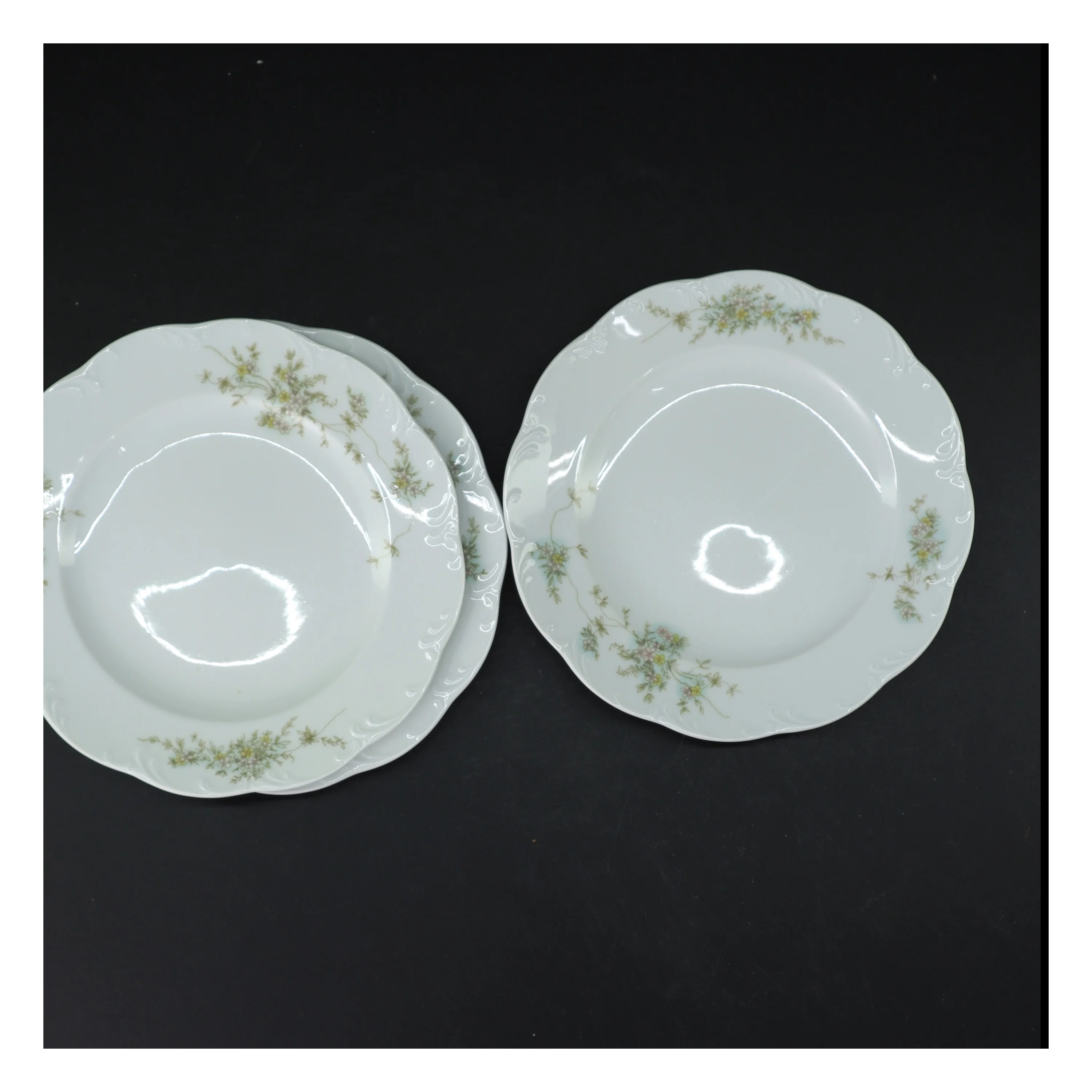 Porcelænstallerkner med guldkant fra Rosenthal (str. Ø. 21 cm. 3 styk)