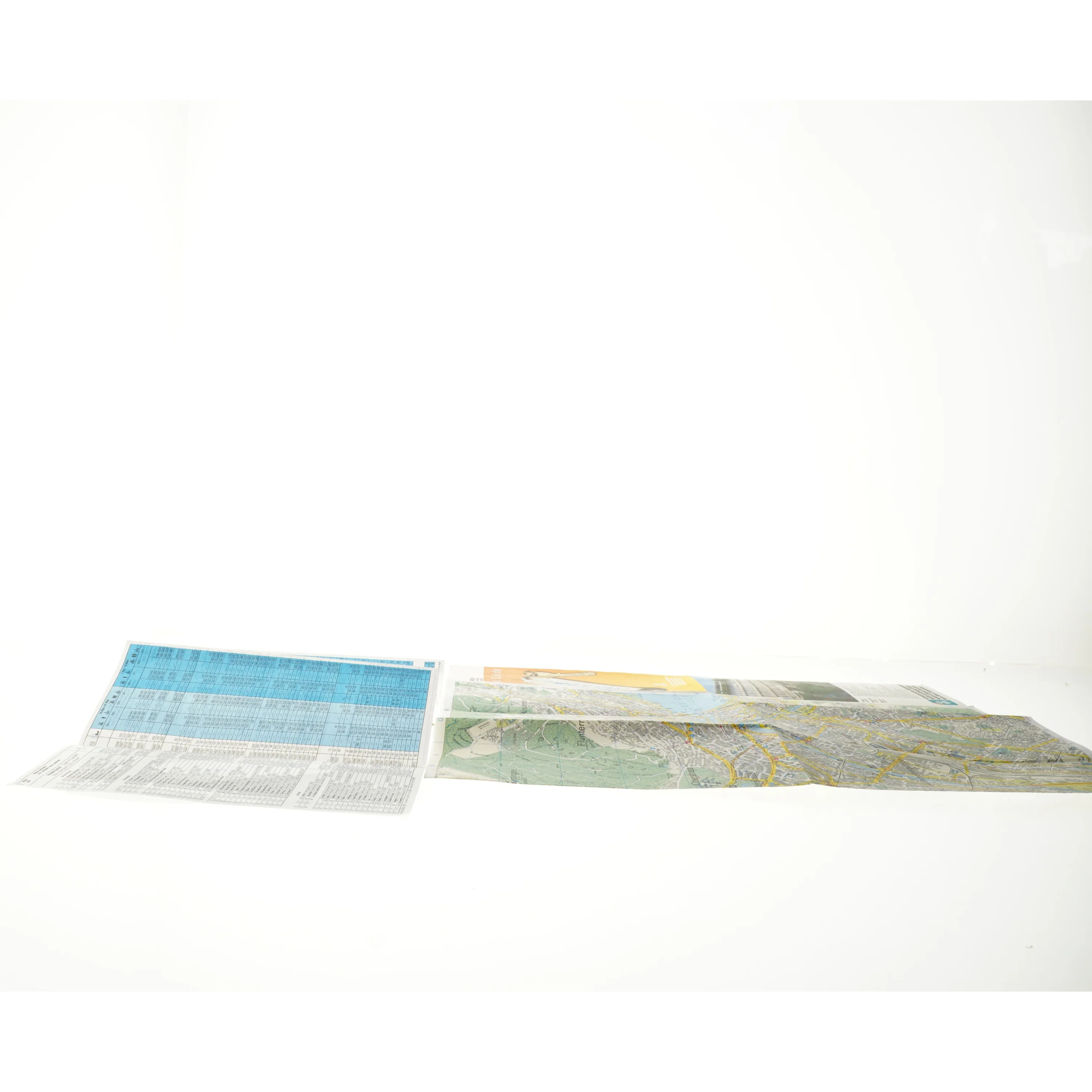 Zürich rejseguides og bykort fra 1989