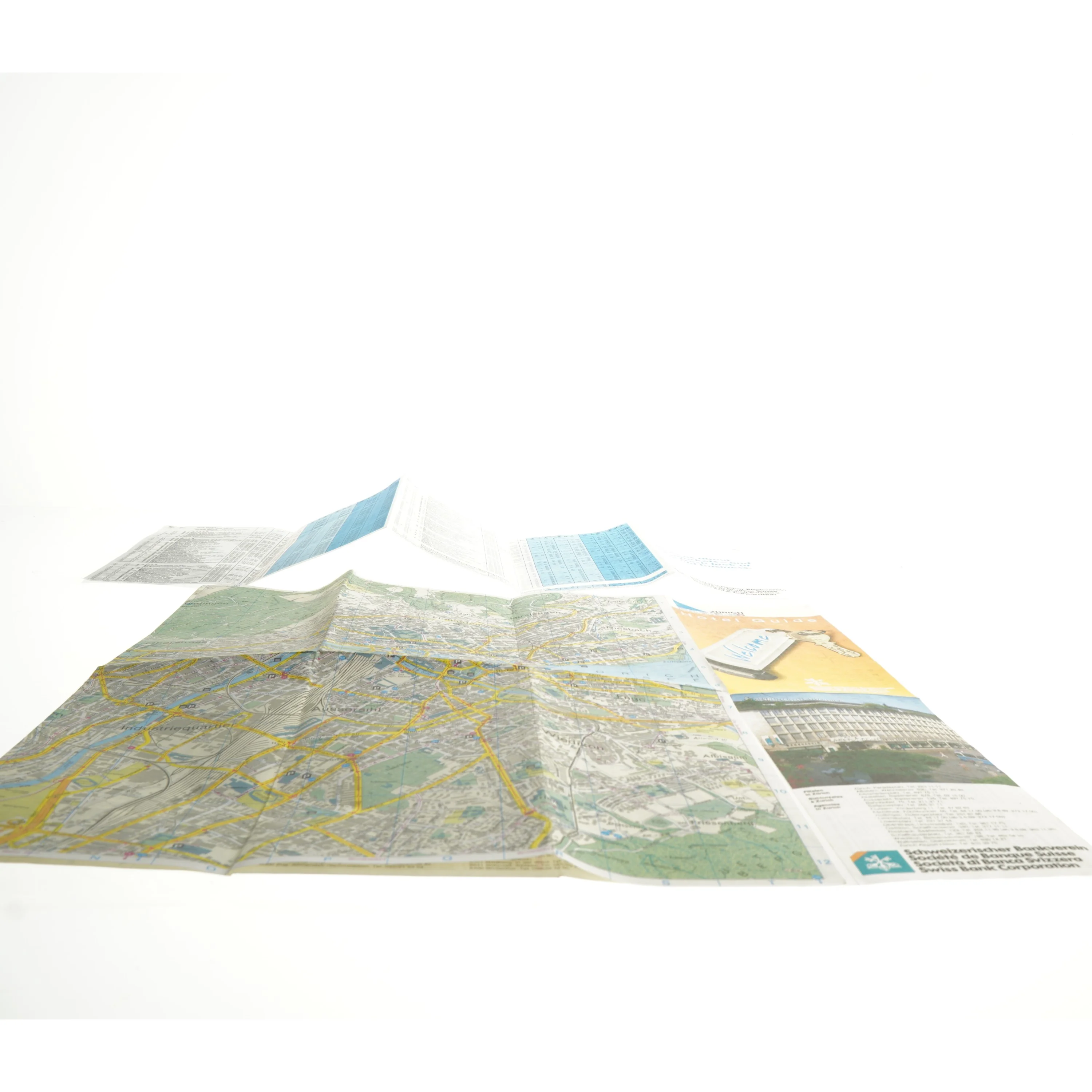 Zürich rejseguides og bykort fra 1989