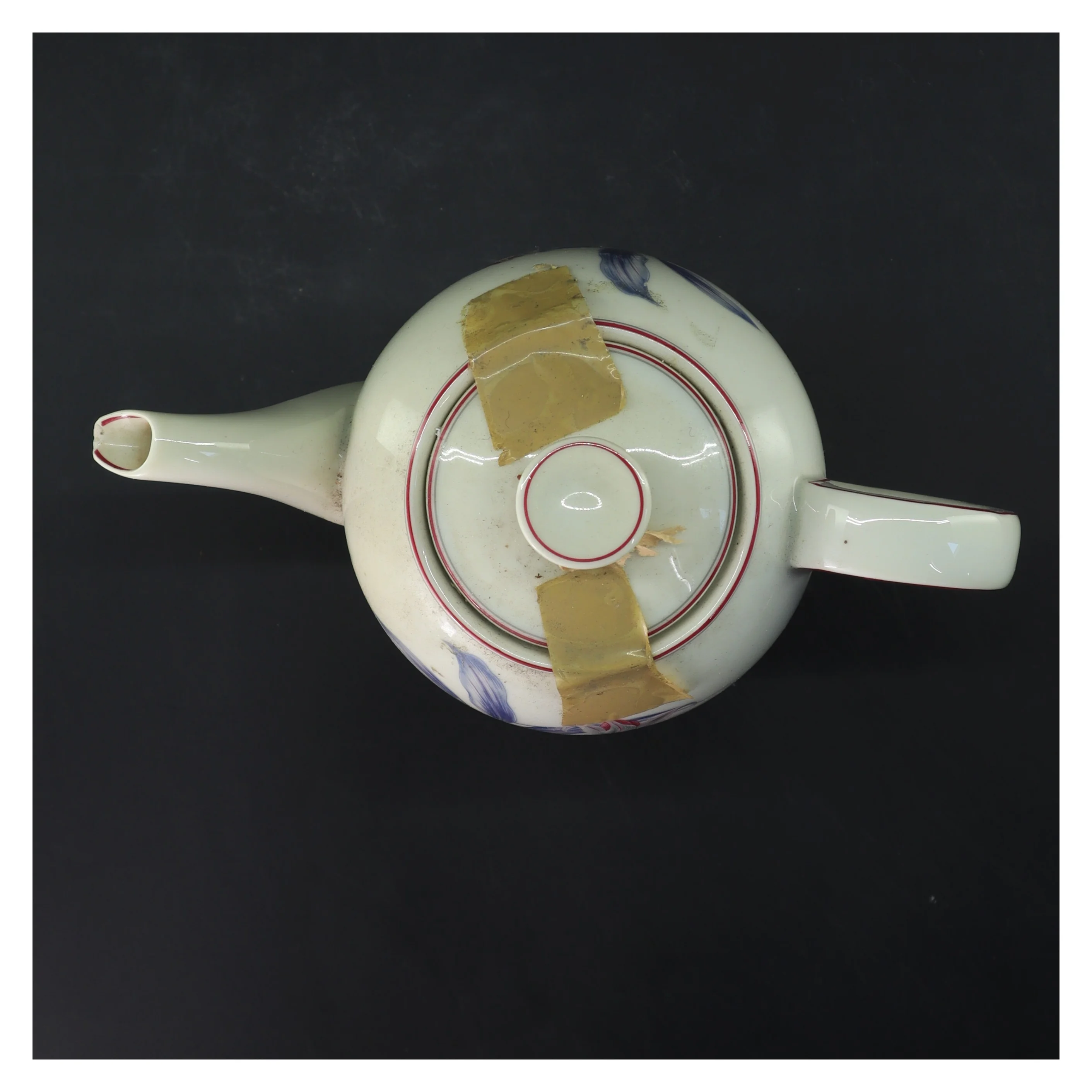 Porcelæns tekande med blomstermotiv fra Rosenthal (str. 20 cm)