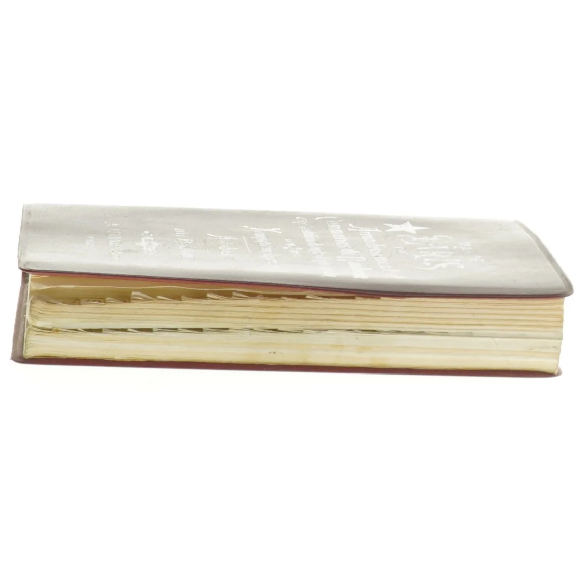 Læderindbundet bog om Paris (str. 15x10 cm)