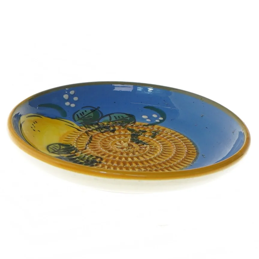 Dekorativ tallerken med citron motiv fra Rupi 1980 (str. Ø 12 cm)