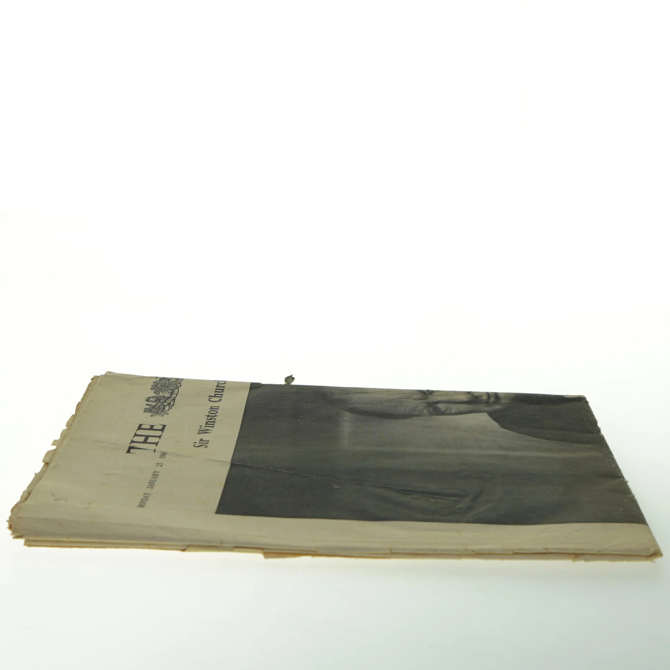 Gammel avis 'The Times - Churchill: A Memorial' (str. 60 x. 44 cm)