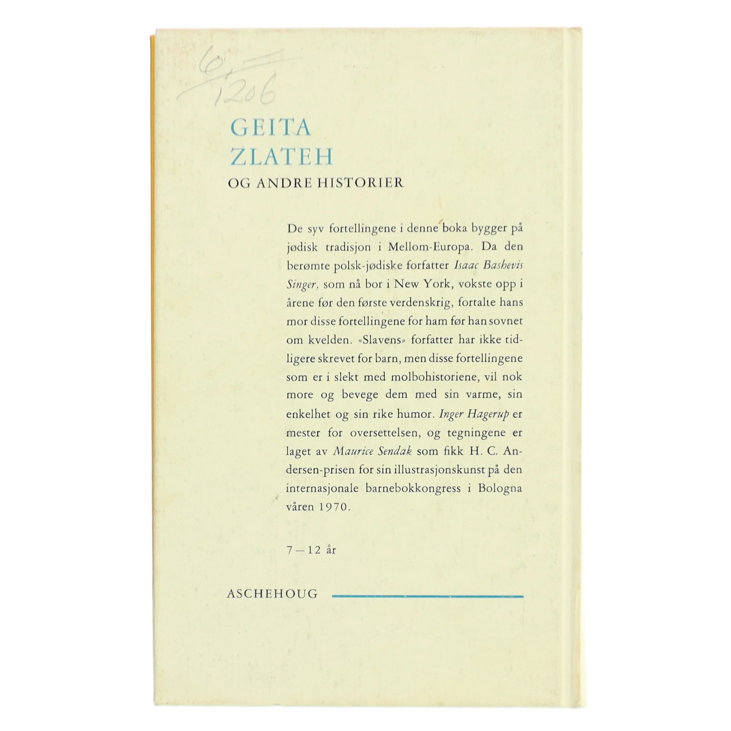 Geita Zlateh og andre historier af Isaac Bashevis Singer (Bog)