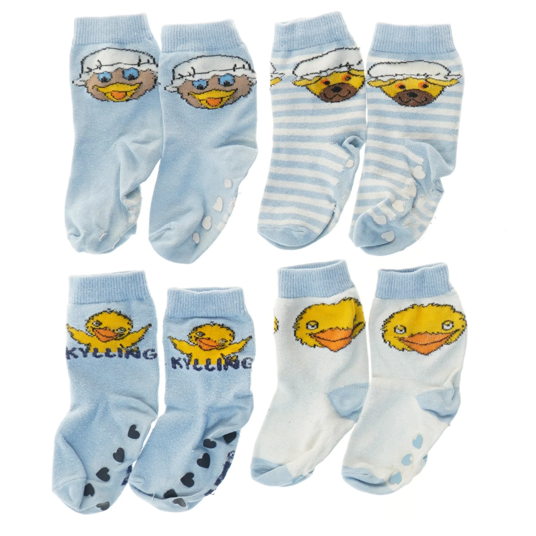 Børnesokker med kyllingeprint fra DR (str. ca. 16 cm)