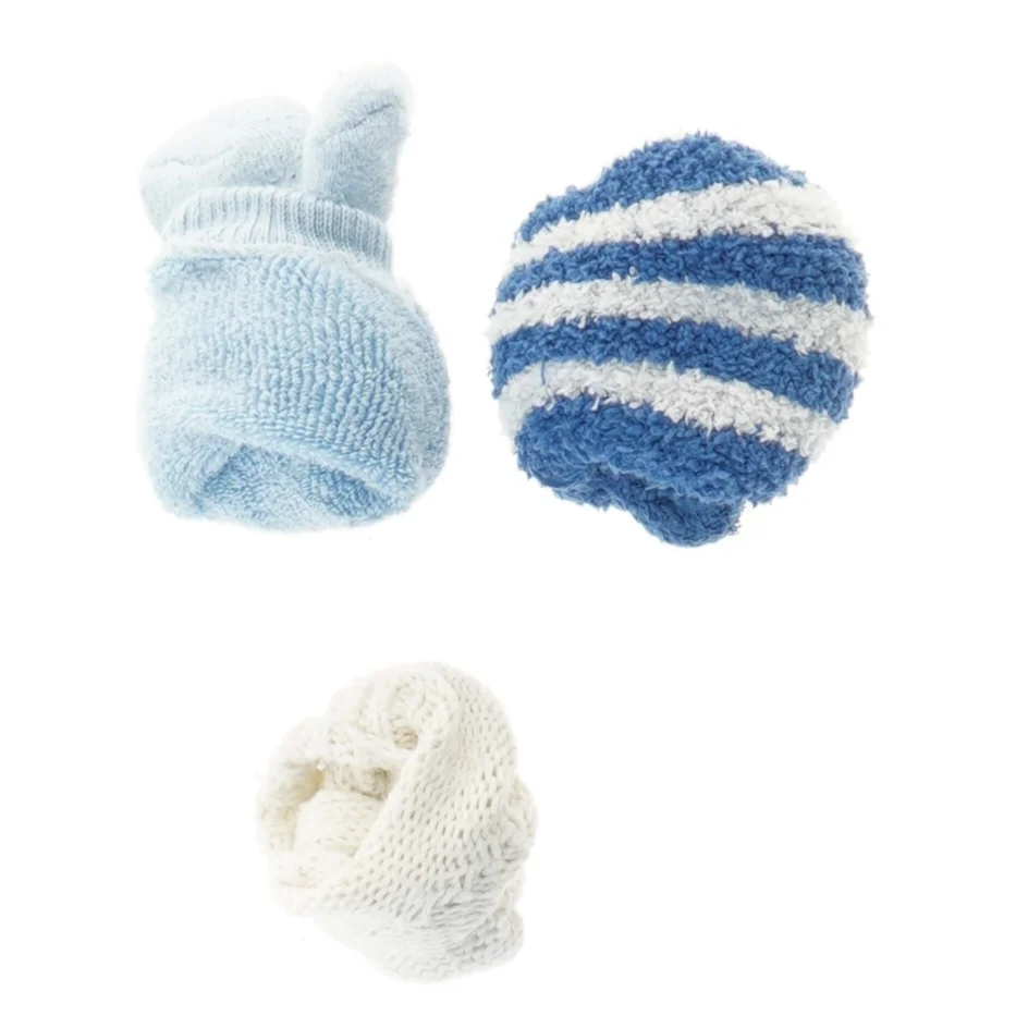 Babysokker, sæt af tre par (str. fod 10 cm længde 17 cm)