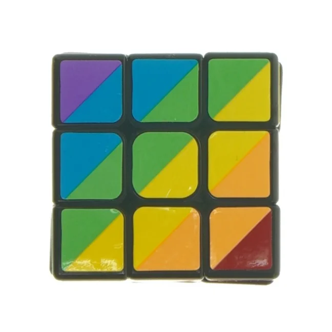Magisk kube med diagonale farver (str. 5,5 cm)