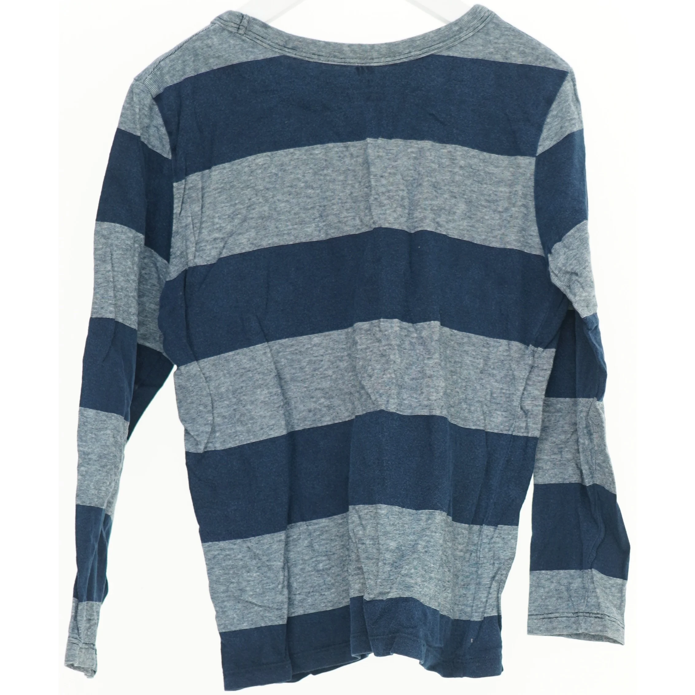 Blå og grå stribet trøje fra H&M (str. 140)