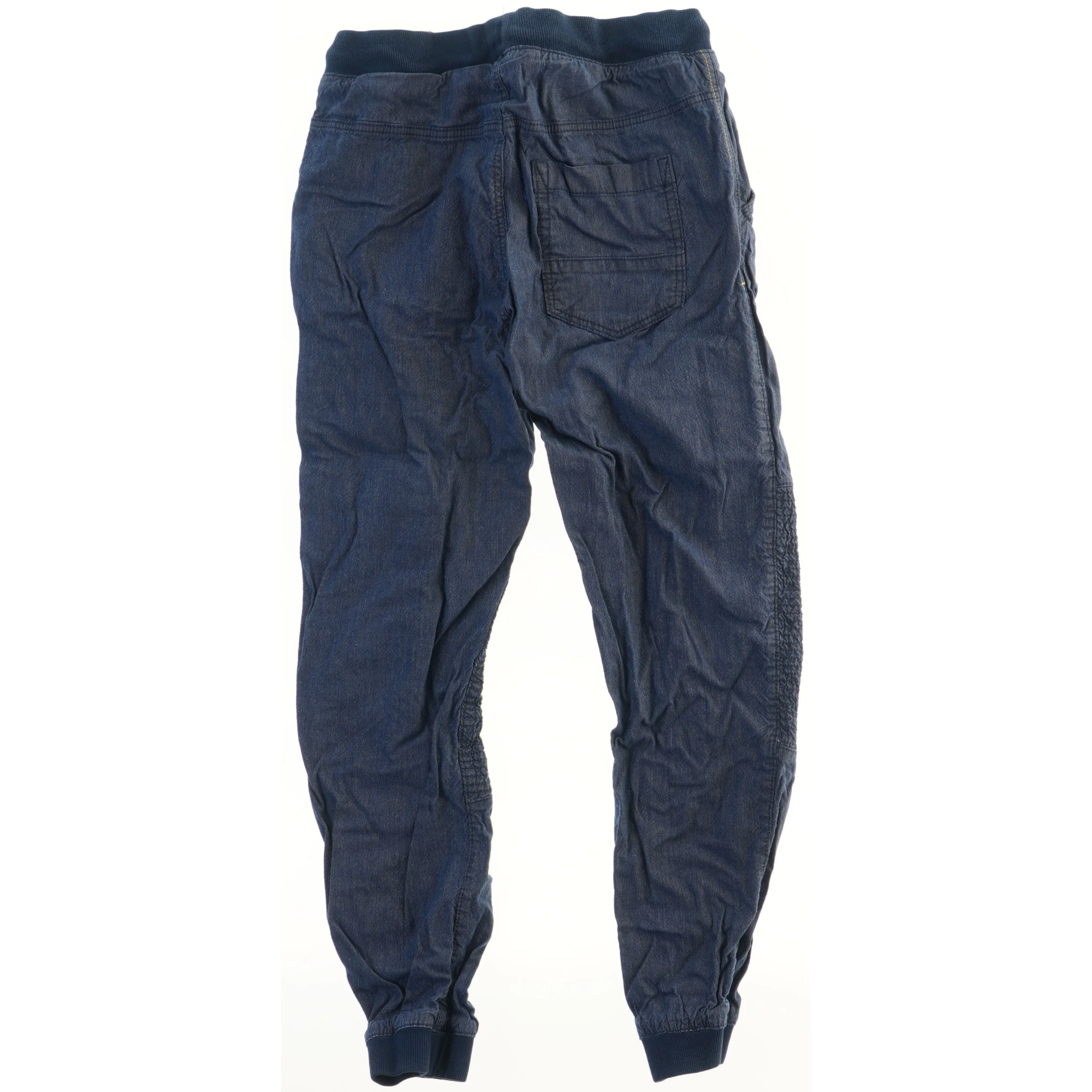 Blå sweatpants med lommer og elastik fra H&M (str. 140)