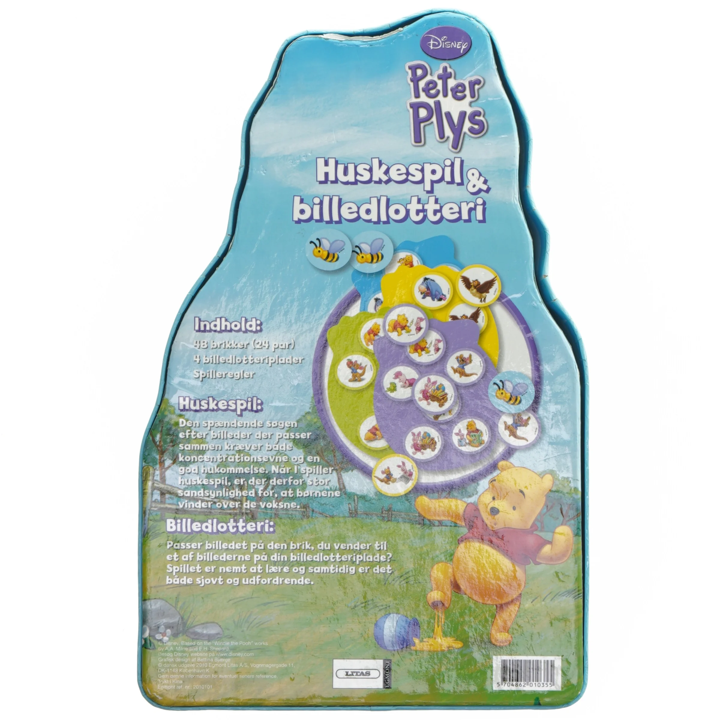Peter Plys huskespil og billedlotteri fra Disney (str. 30x19 cm)