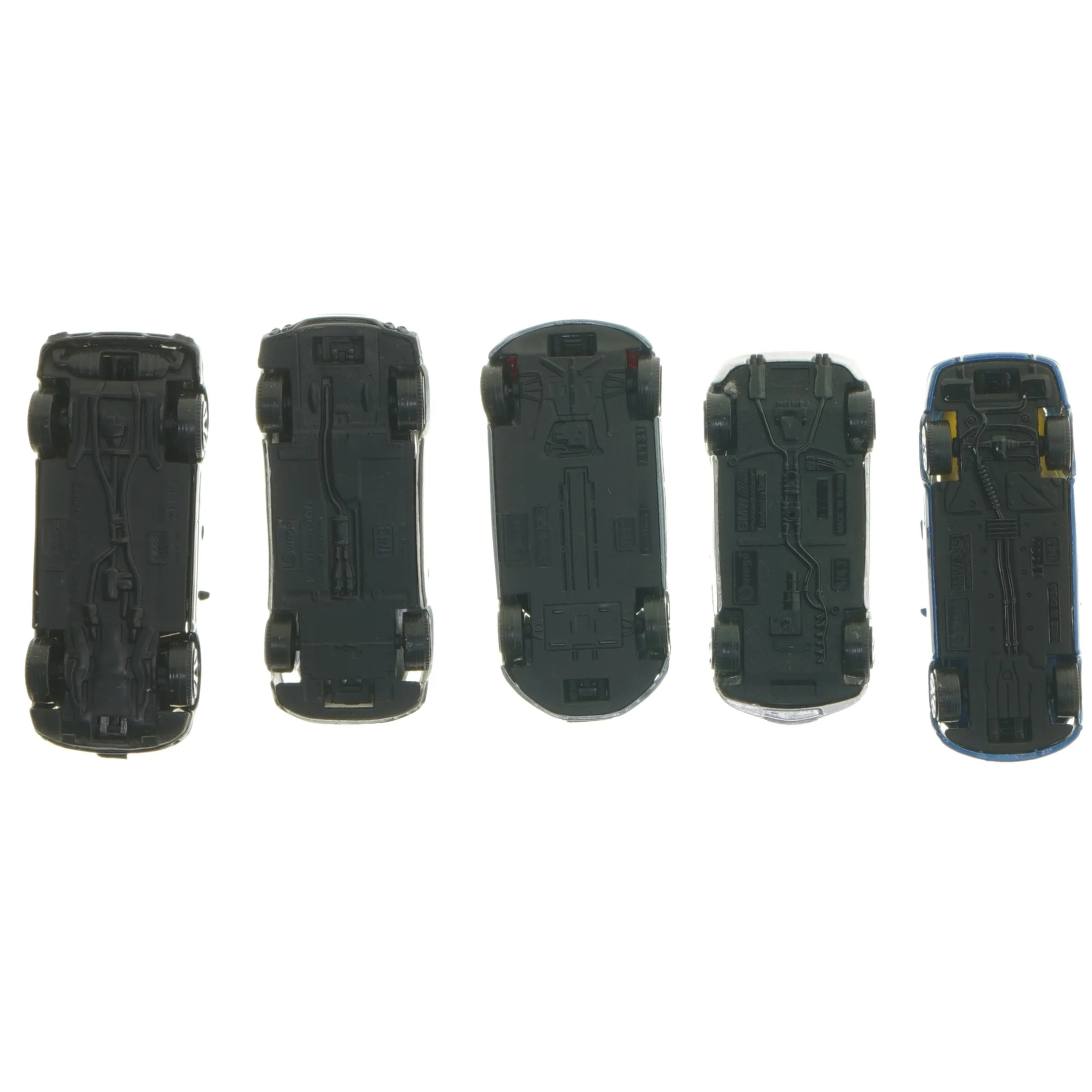 Sæt med fem metal legetøjsbiler (str. ca. 11 cm)