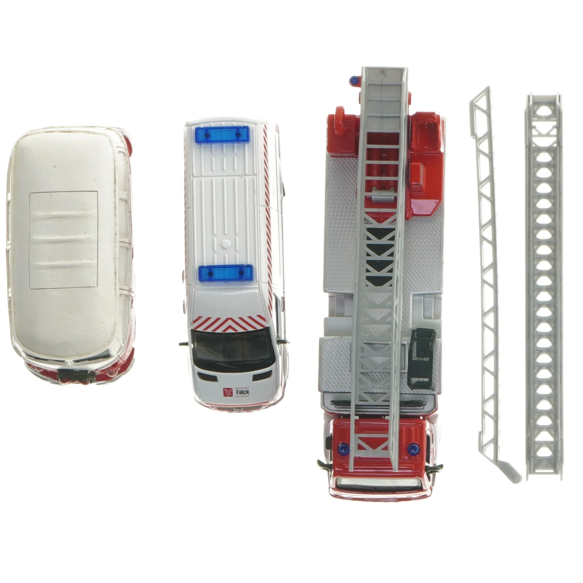 Brandbilsmodel og redningsbiler (str. 11-18 cm)