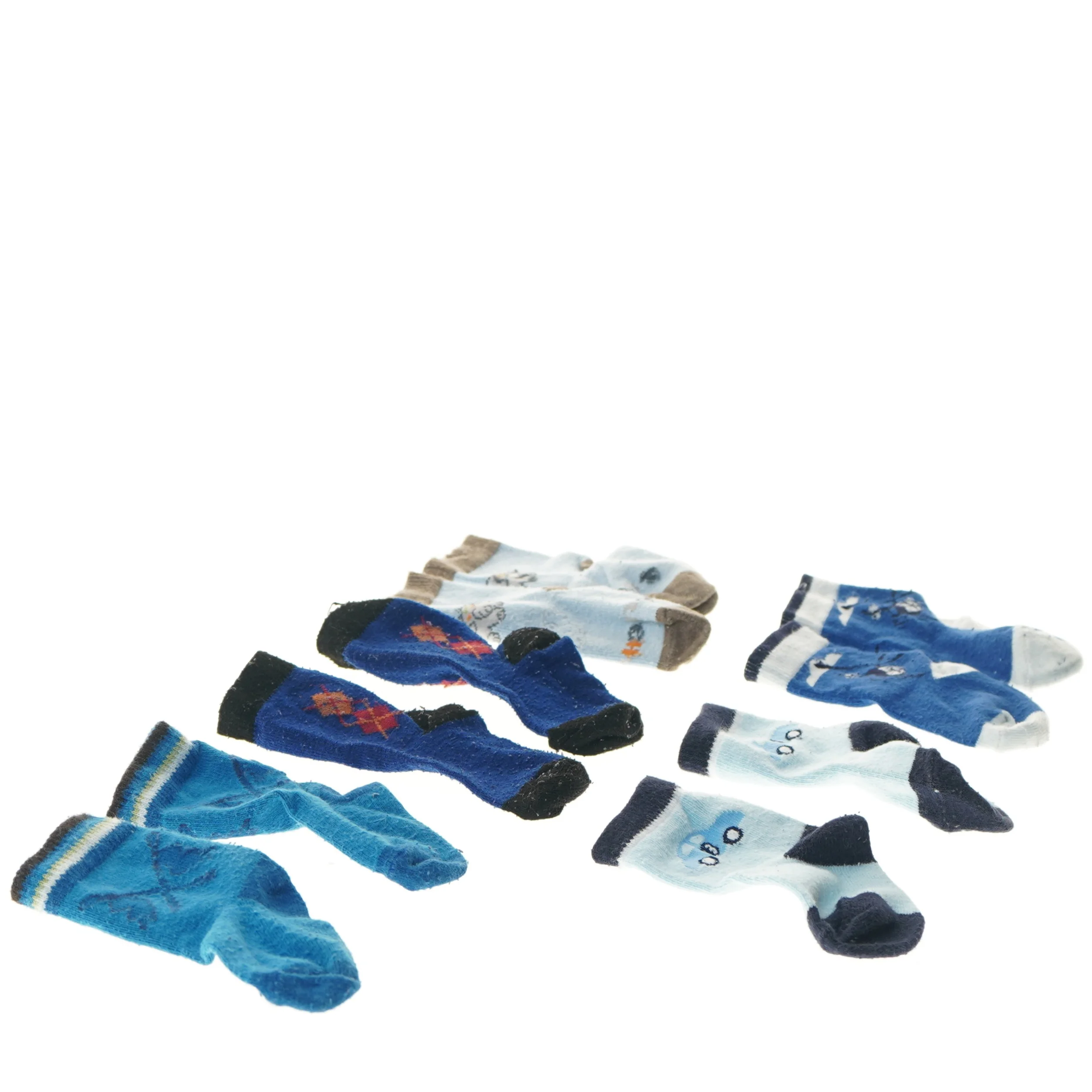 Børnestrømper sæt af seks par (str. fod 10 cm længde 14,5 cm)