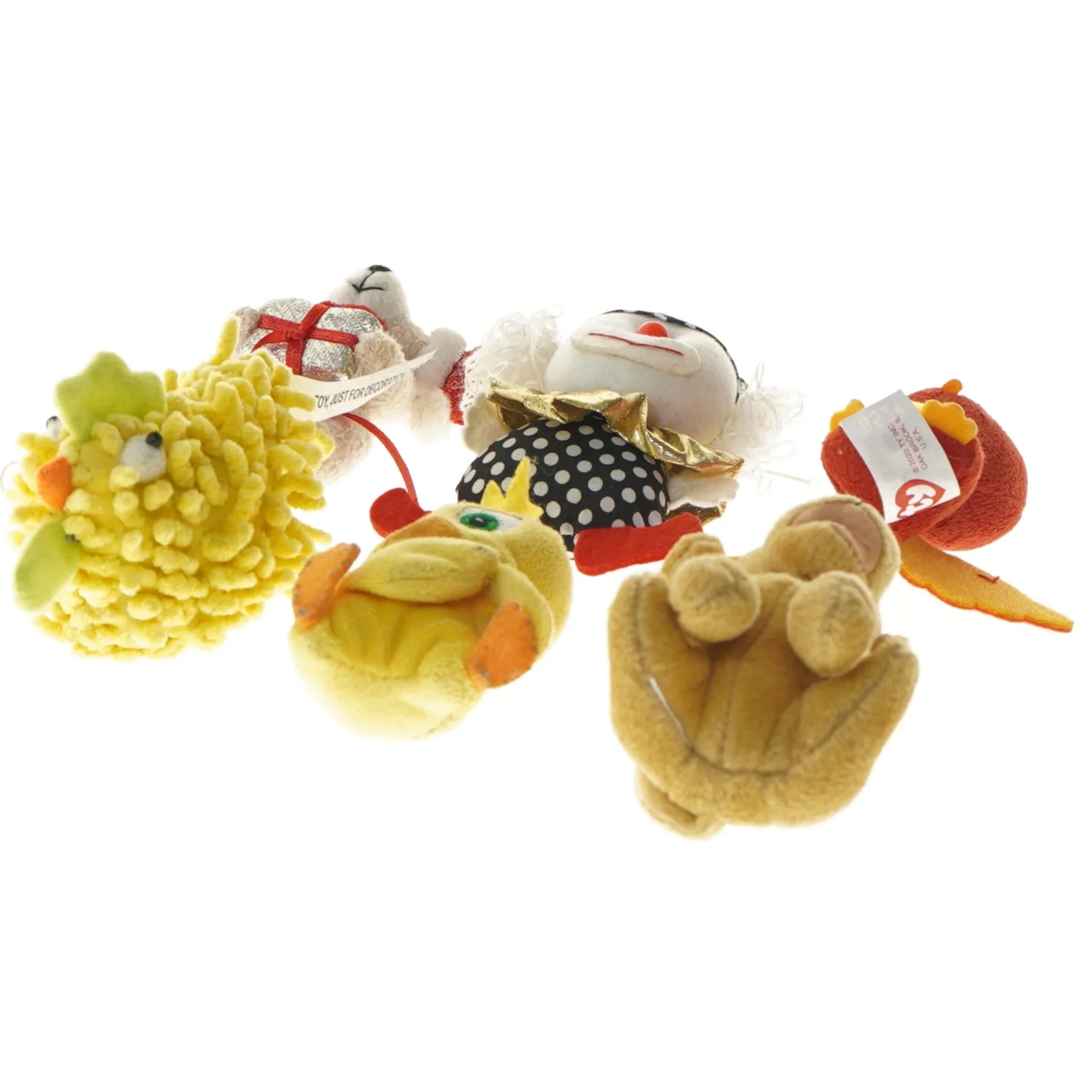 Små tøjdyr med forskellige designs (str. 7-16 cm)