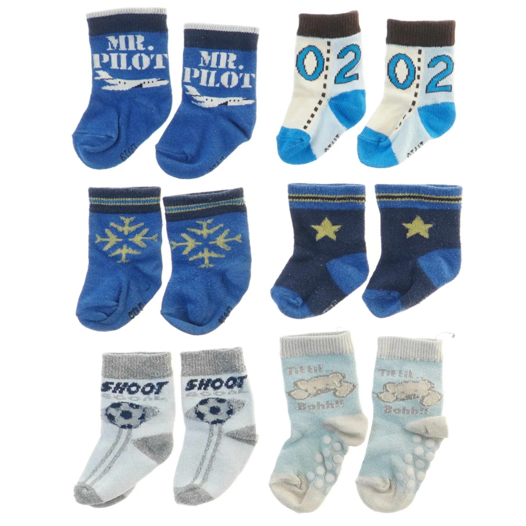 Babystrømper sæt (str. ca. 11-14 cm)