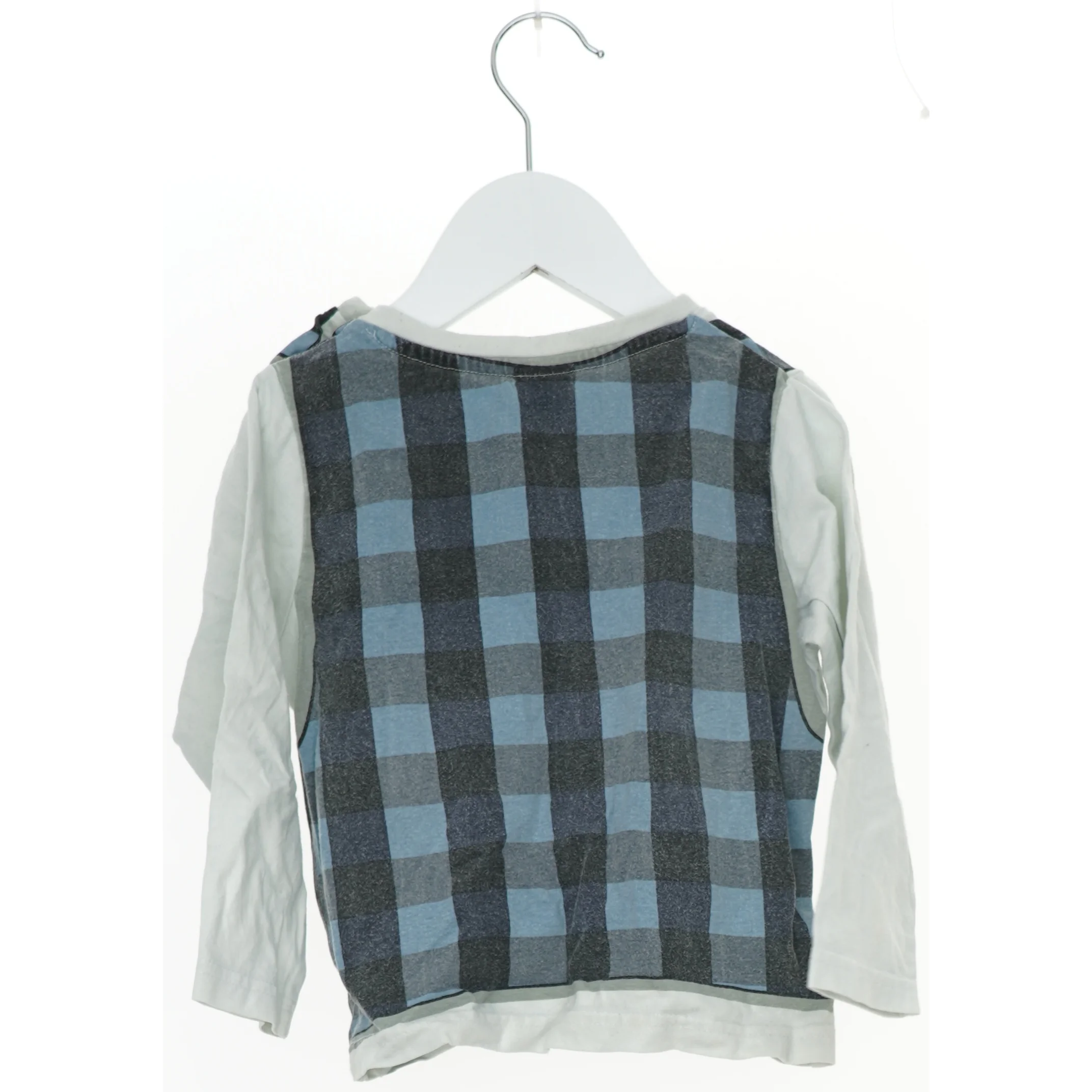 Langærmet bluse med printet vest og slips fra Friends (str. 86)