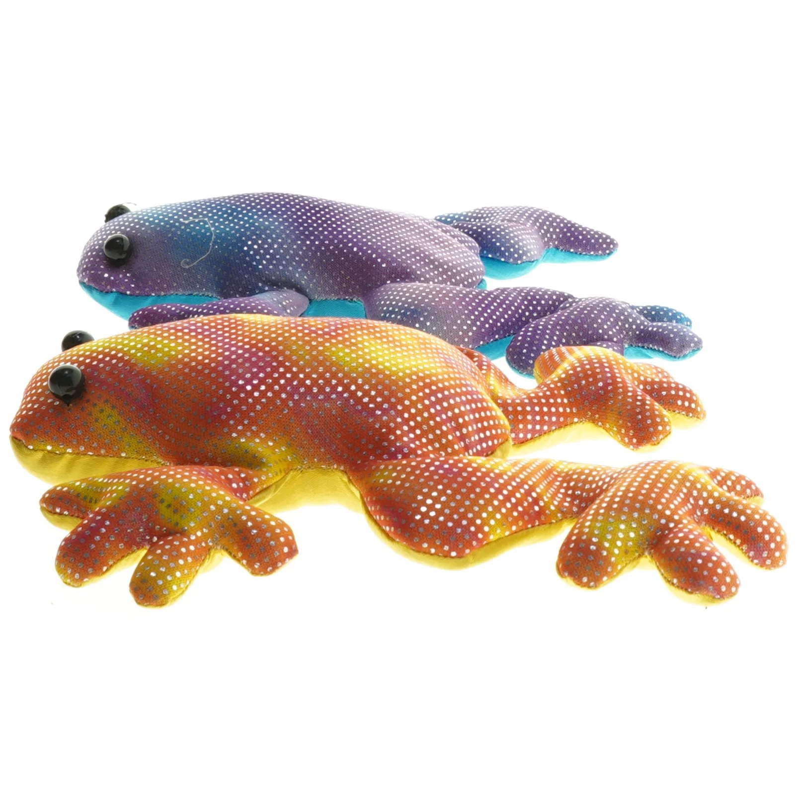 Farverige frø tøjdyr (str. 17 cm)