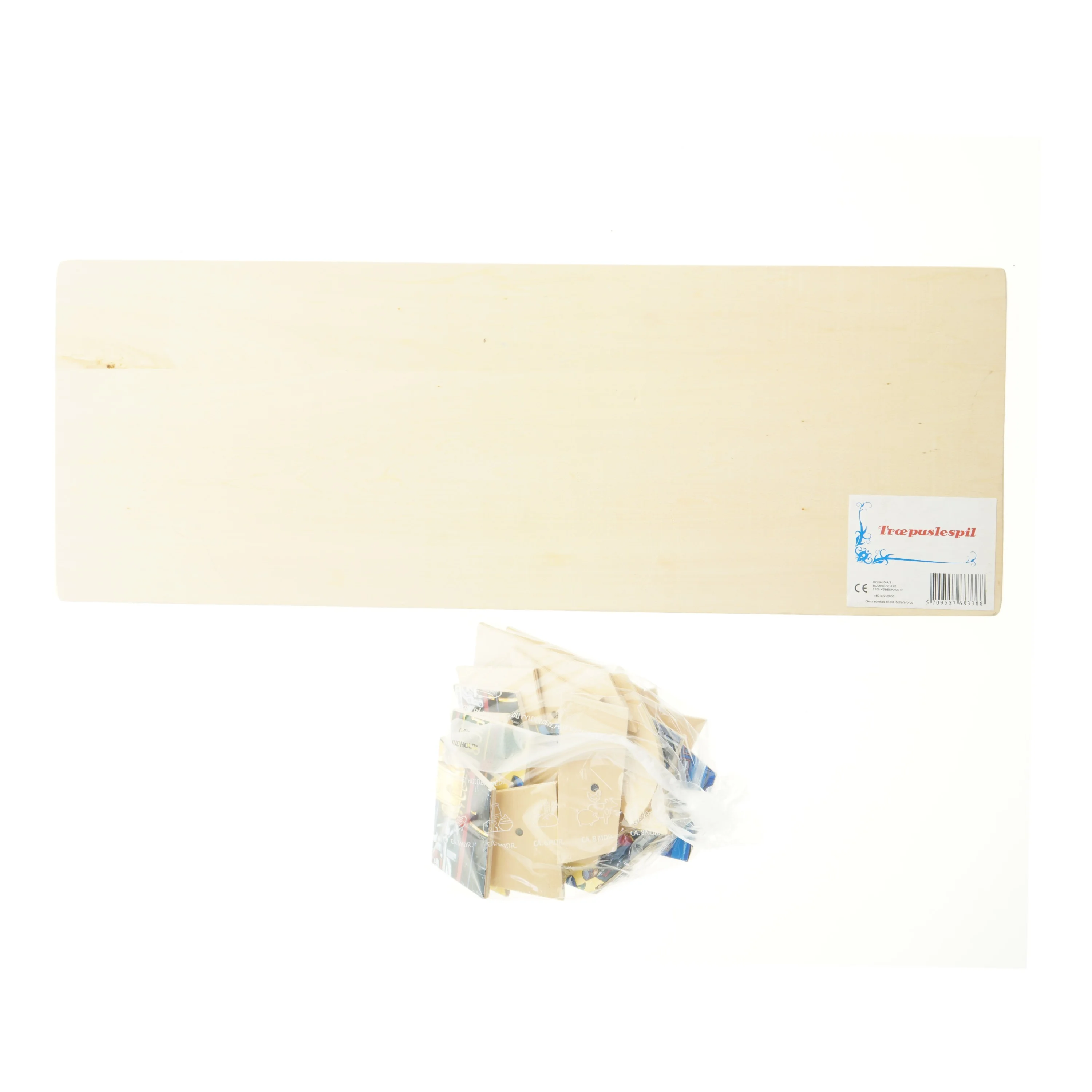 Træpuslespil med togmotiv (str. 59,5x21,5 cm)