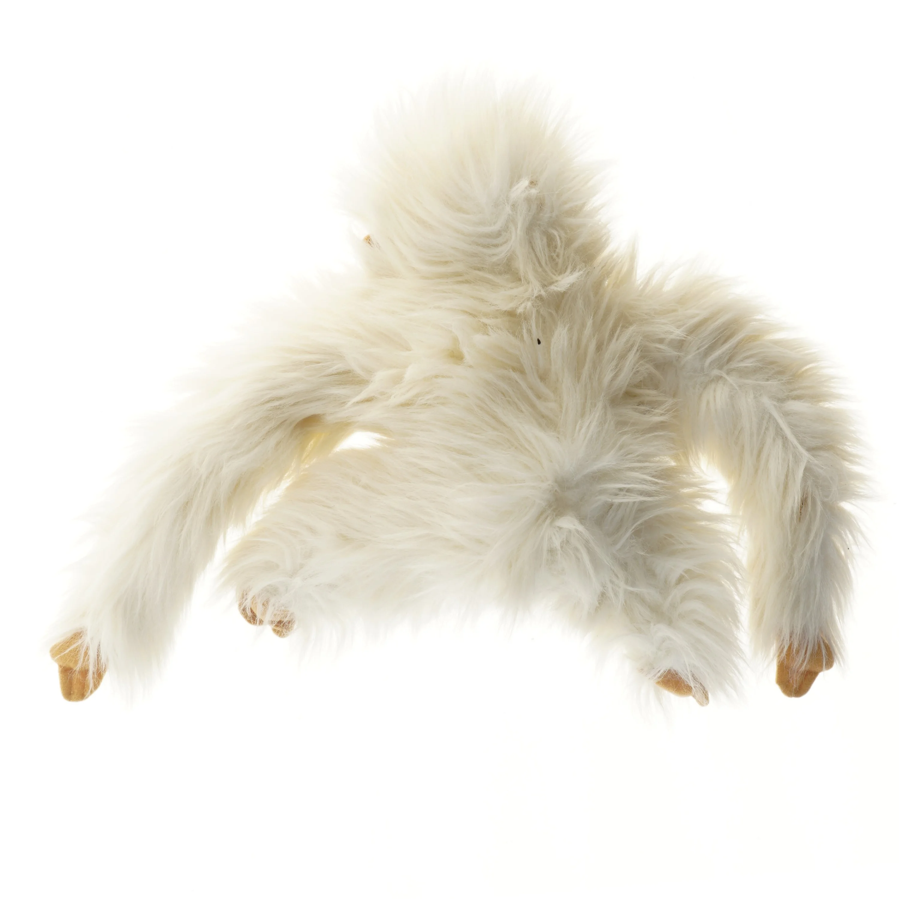 Hvid plys abebamse (str. 50x35 cm)