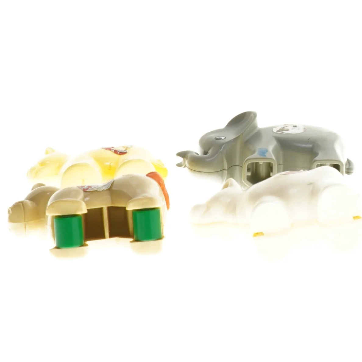 Plastikdyrefigurer med hjul (str. ca. 7 cm)