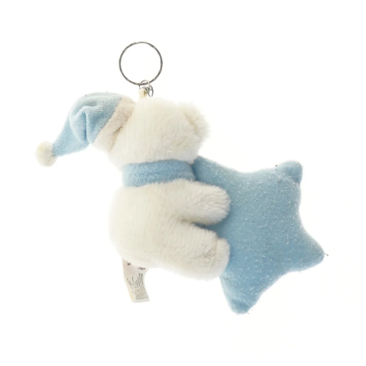 Bamse nøglering med blå stjerne fra House Of Teddy (str. 15x11 cm)
