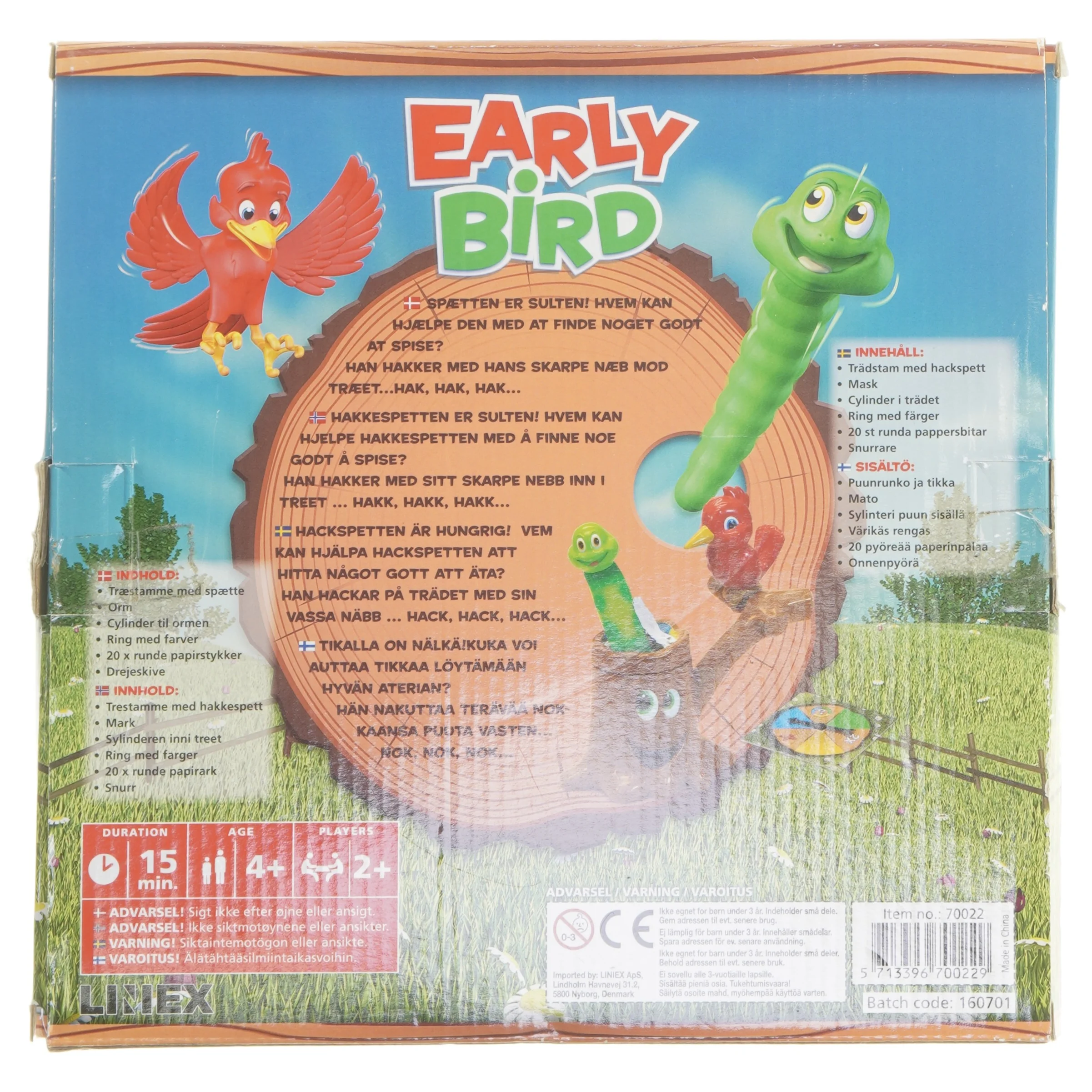 Early Bird Catch The Worm spil (str. 27x27 cm)