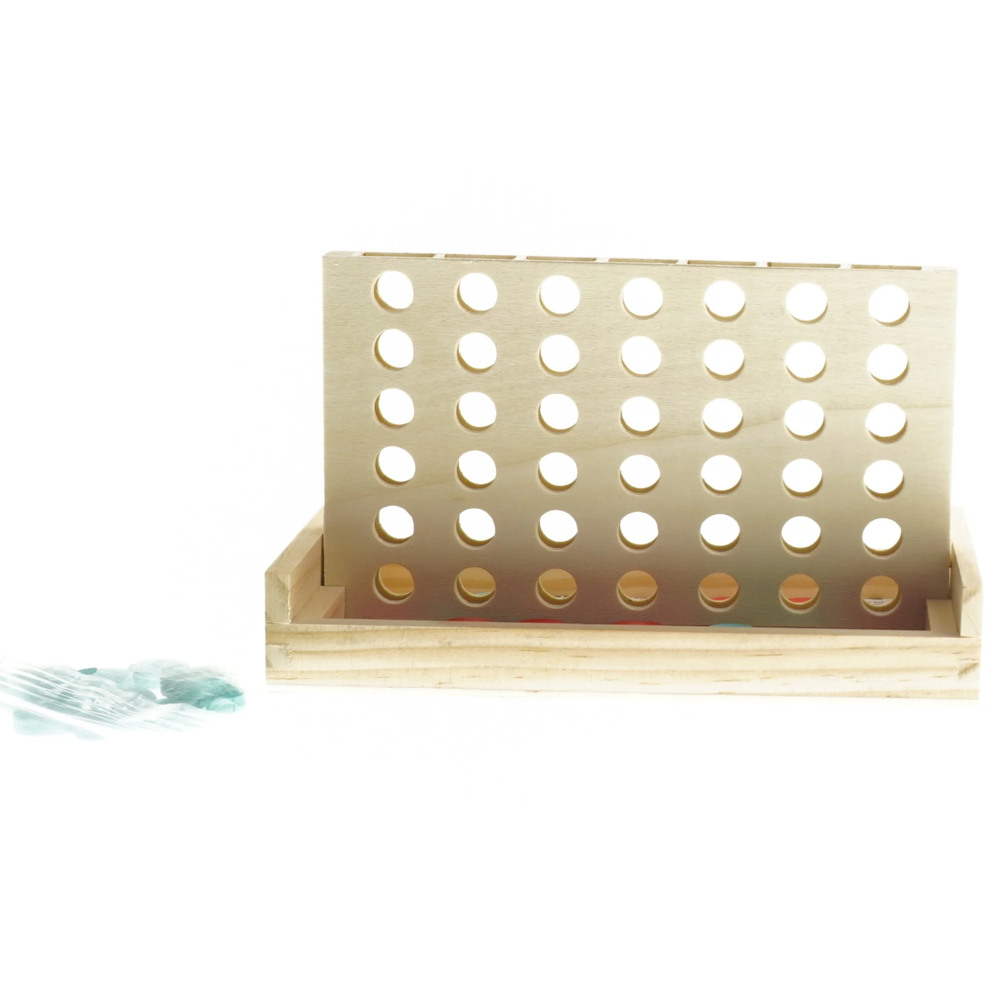 Træspil - fire på stribe (str. 18,5x10 cm)