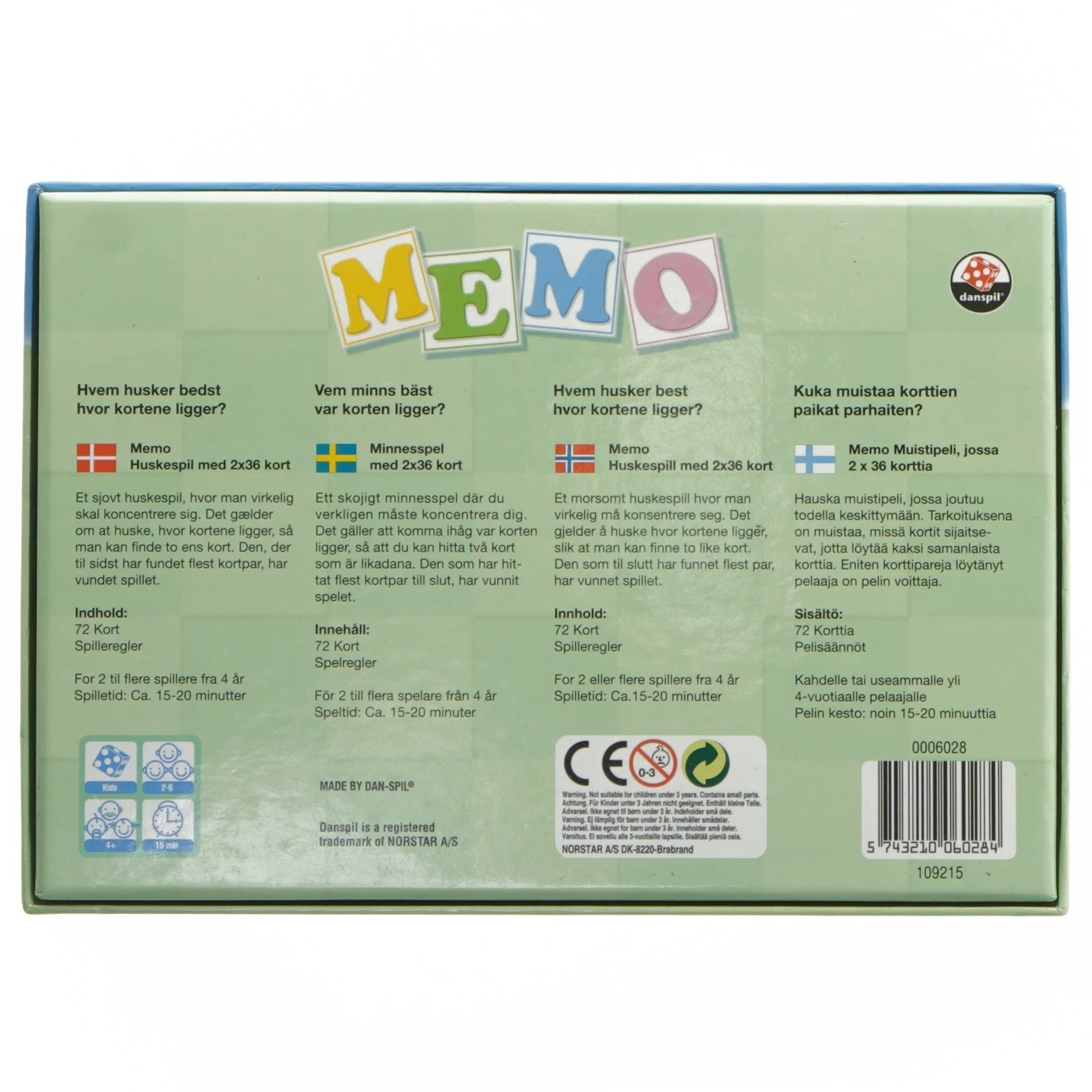 Memo fra Danspil (str. 24x16,5 cm)