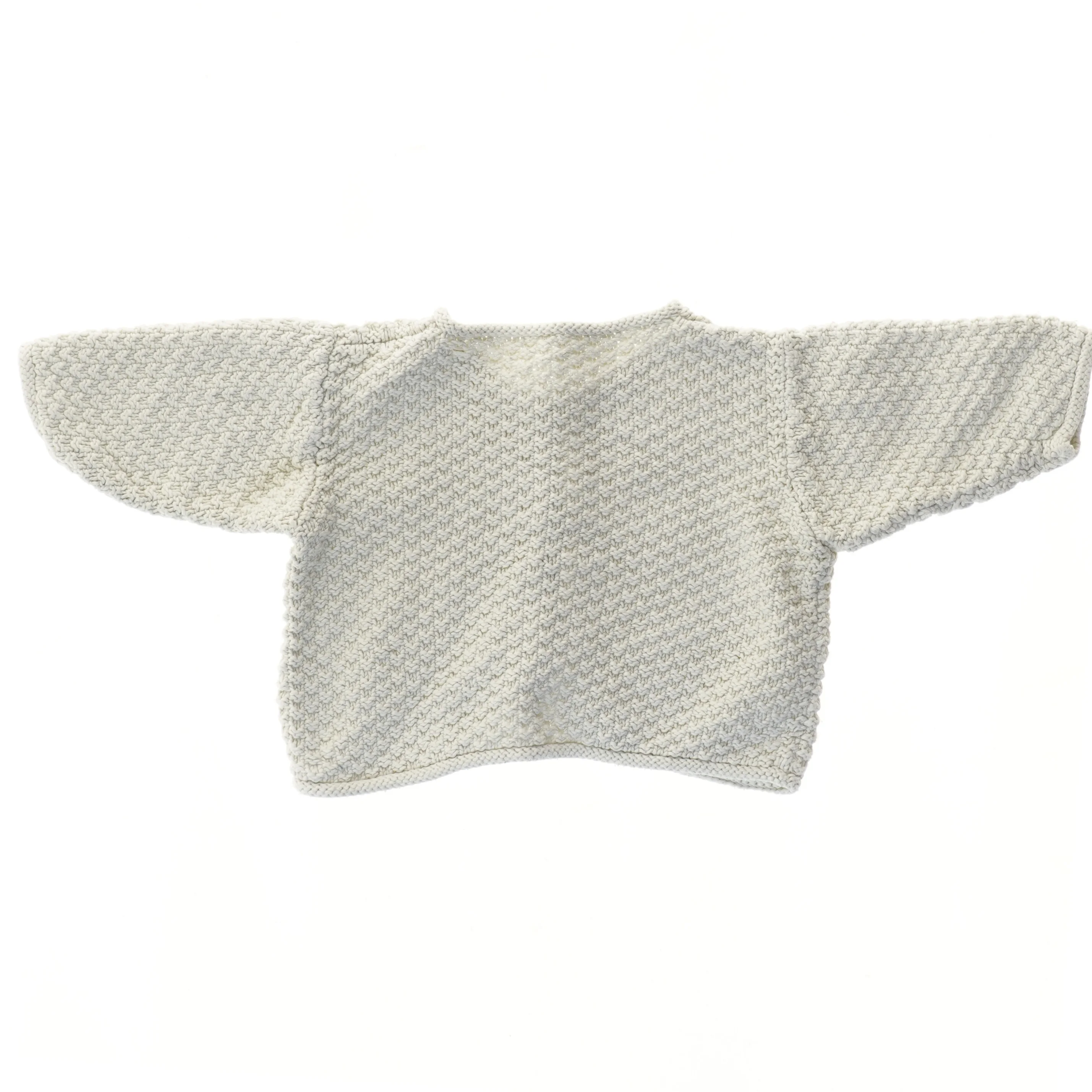 Strikket babycardigan (str. bryst 30 cm, længde 24 cm)