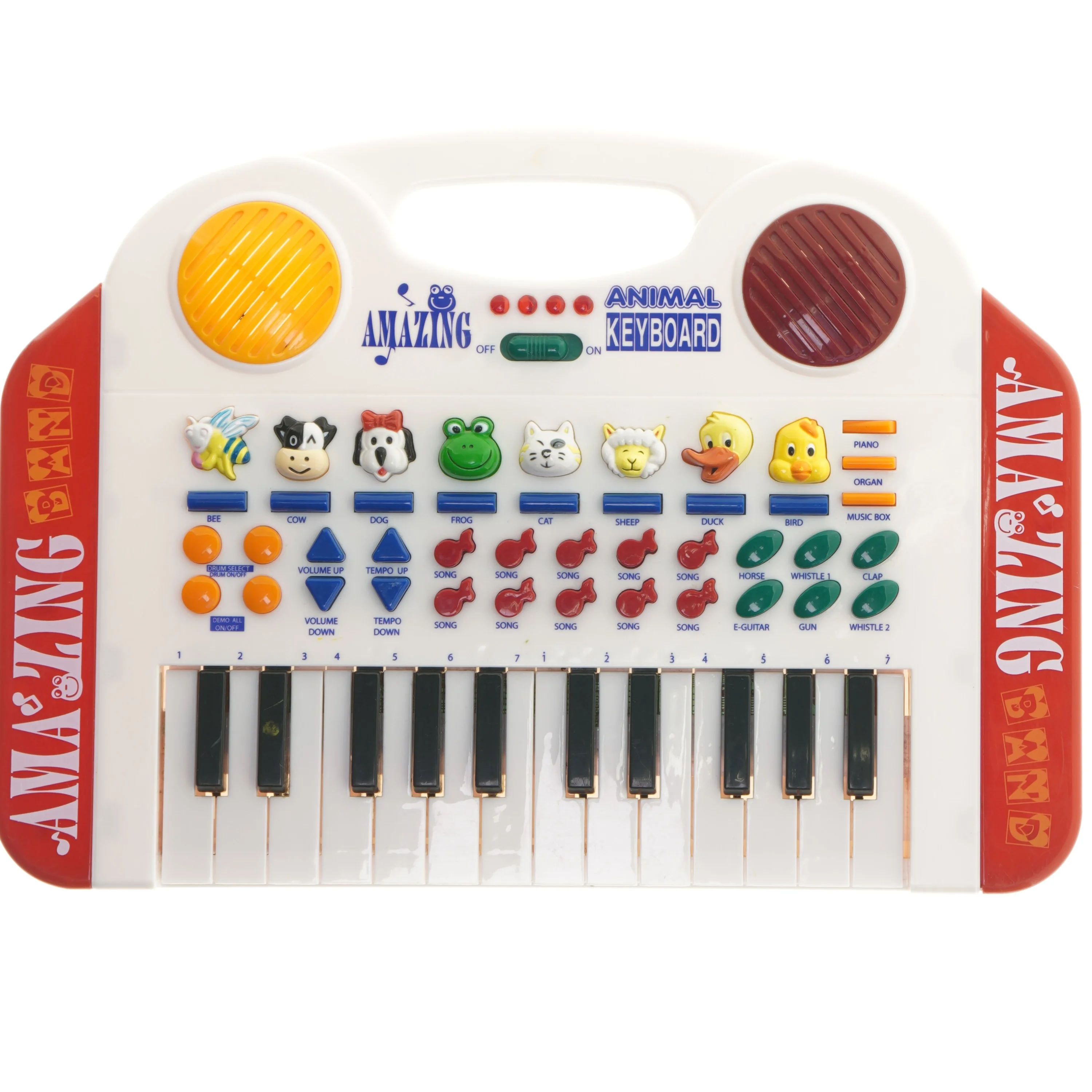 Børnekeyboard med dyrelyde (str. 39x27 cm)