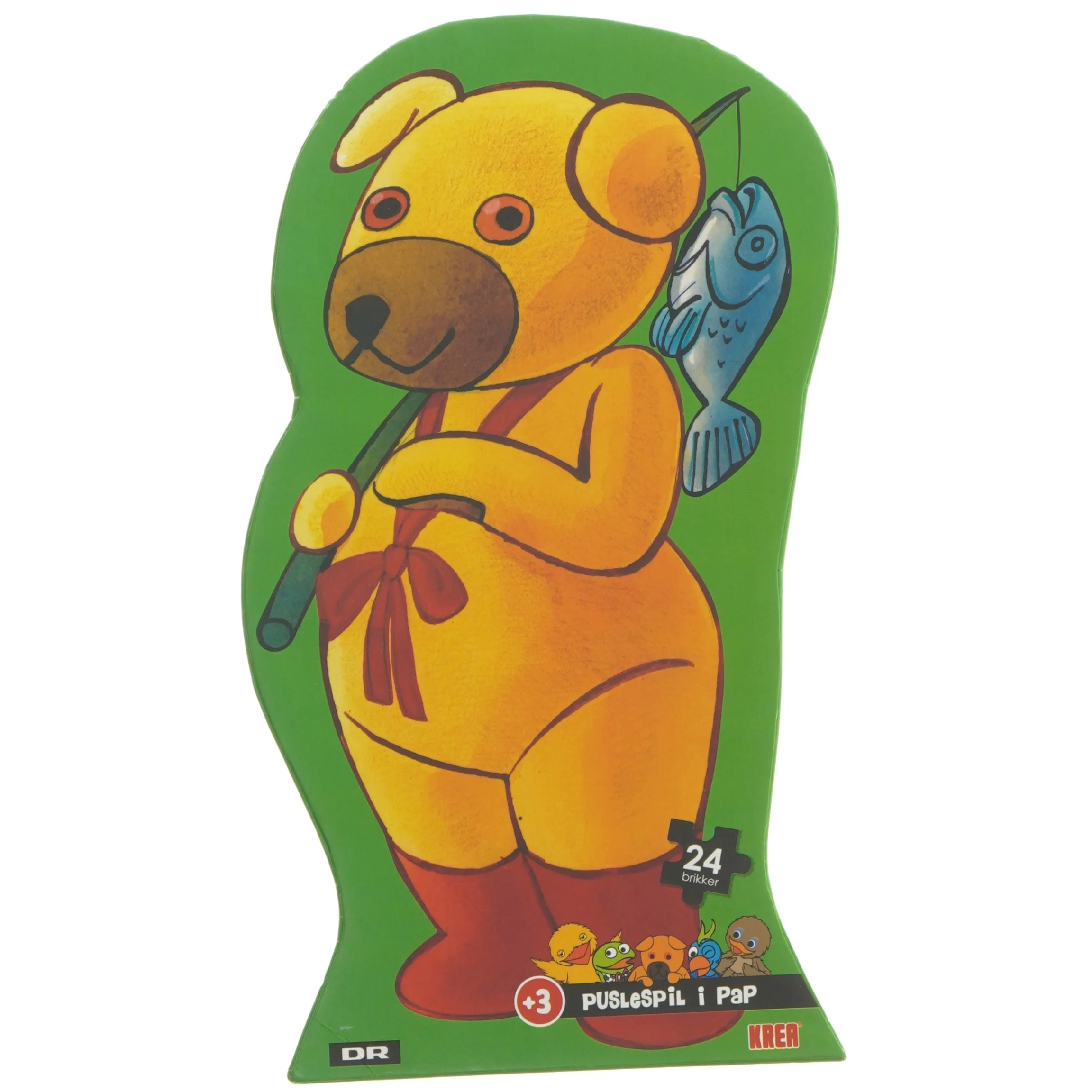 Bamse puslespil 24 brikker fra DR, Krea (str. 24 prikker)