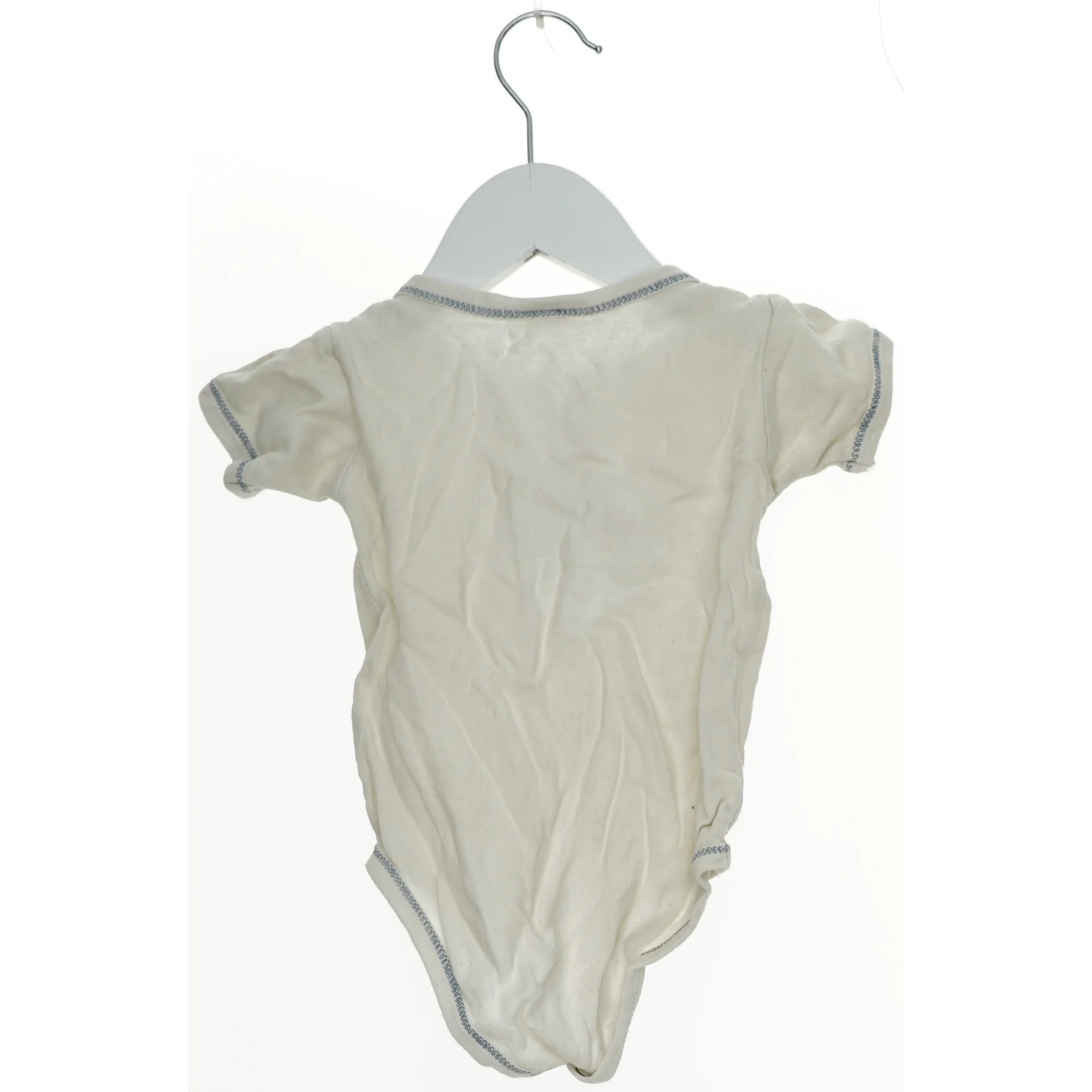 Hvid bodystocking med blå bjørneudskrift (str.  70 )