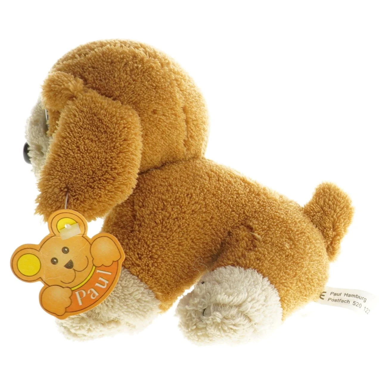 Bamse legetøj hund med hjerte fra Paul Hamburg (str. 13 cm)