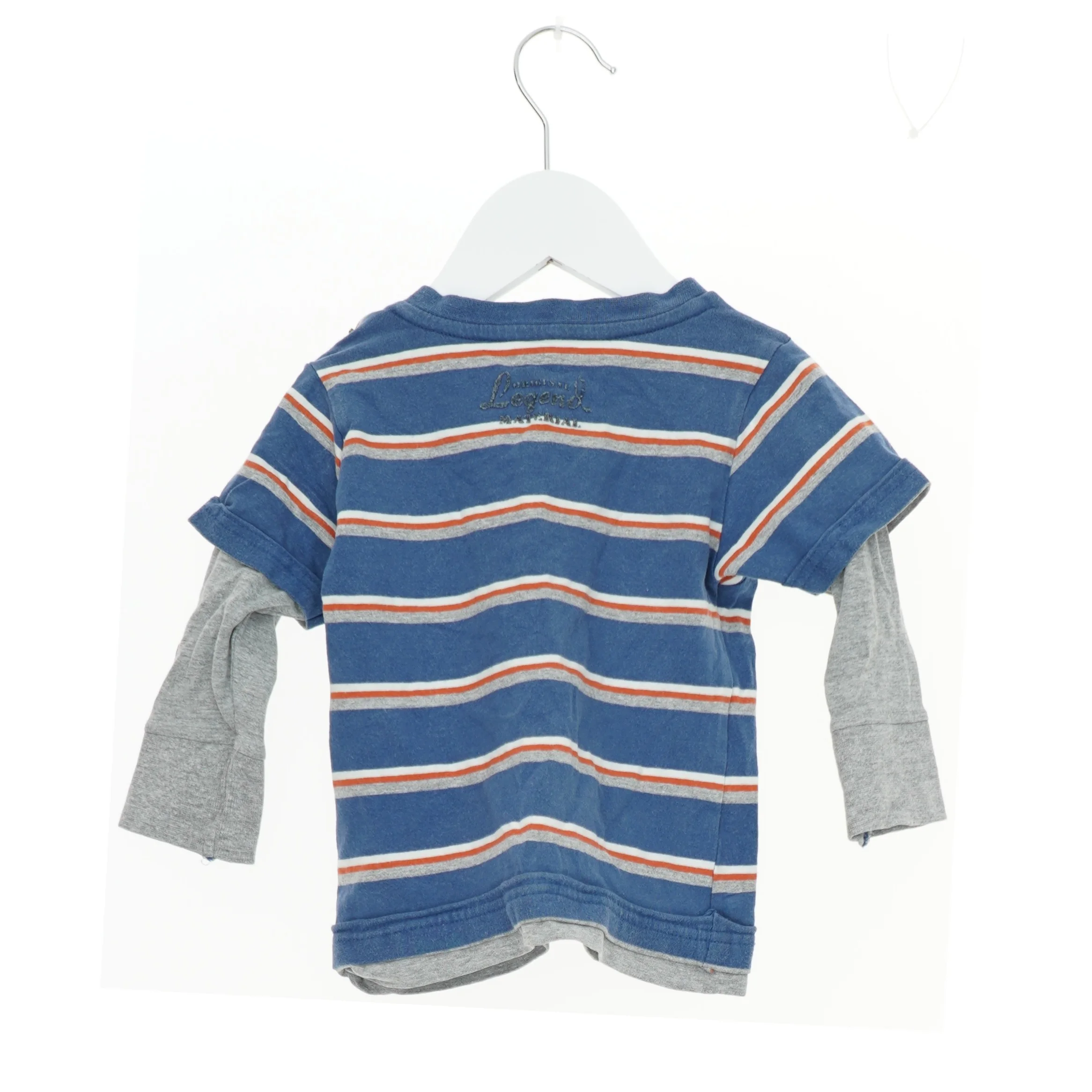 Langærmet T-shirt med striber og tekst fra Name It (str. 80)