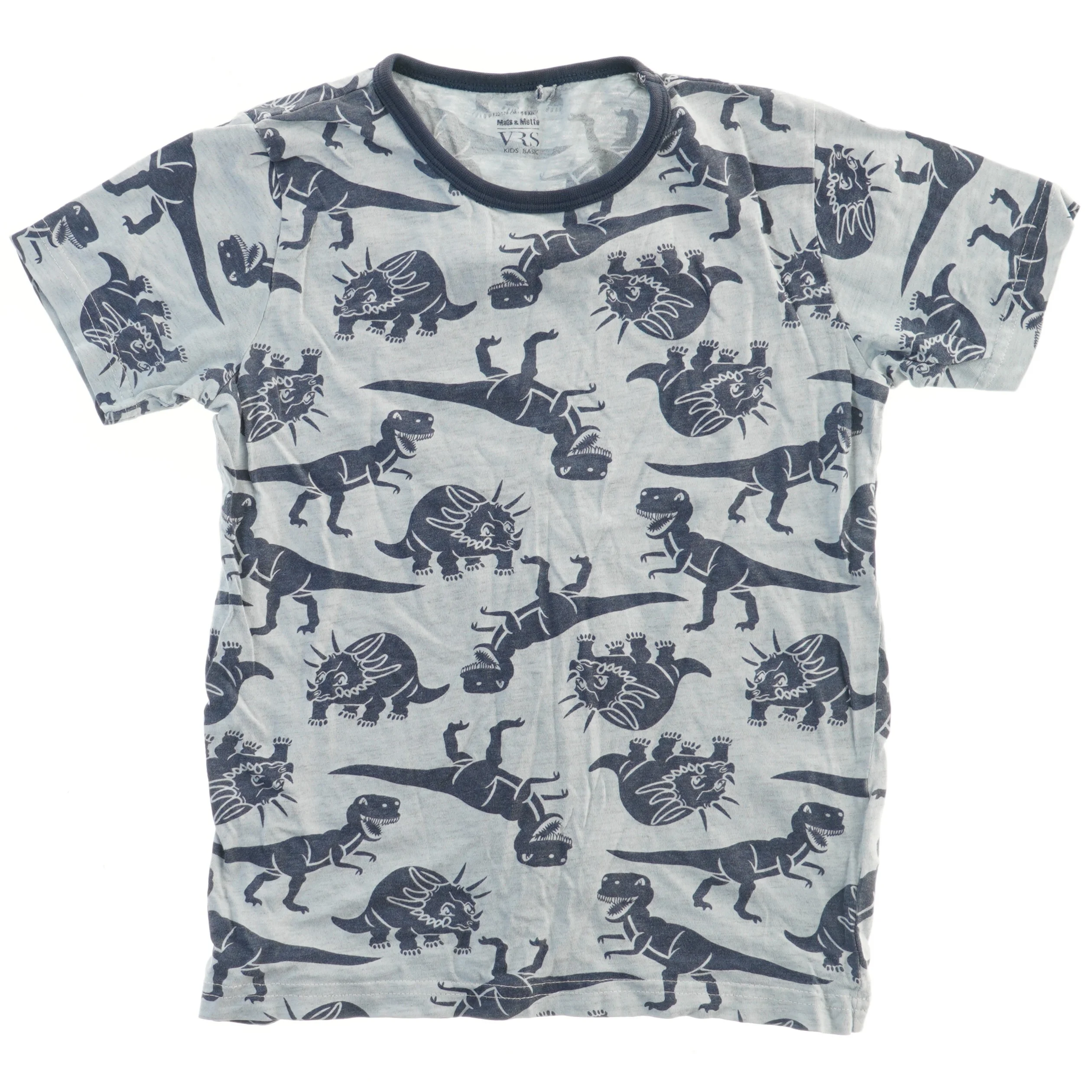 Børne T-shirt med dinosaurmønster fra VRS (str. 122)