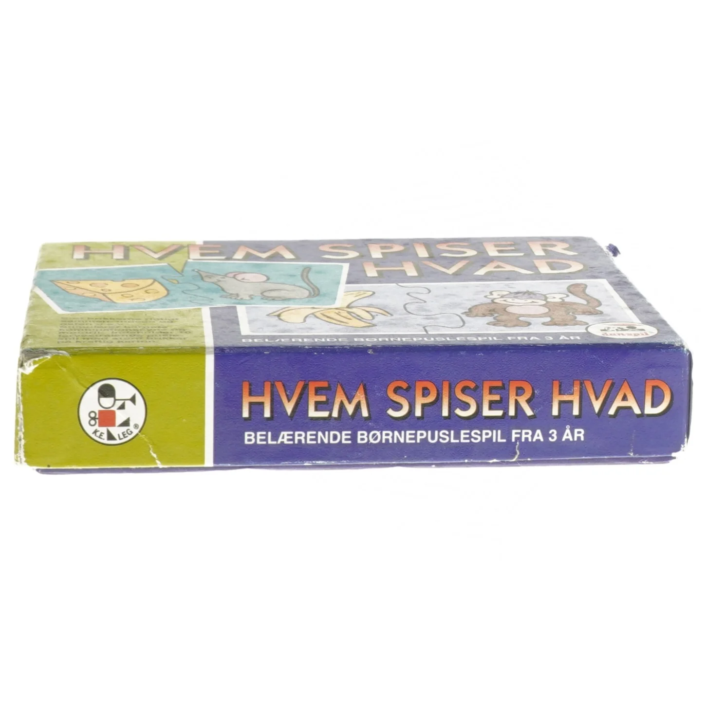 Hvem Spiser Hvad børnepuslespil fra Dan-Spil (str. 17,5x14 cm)