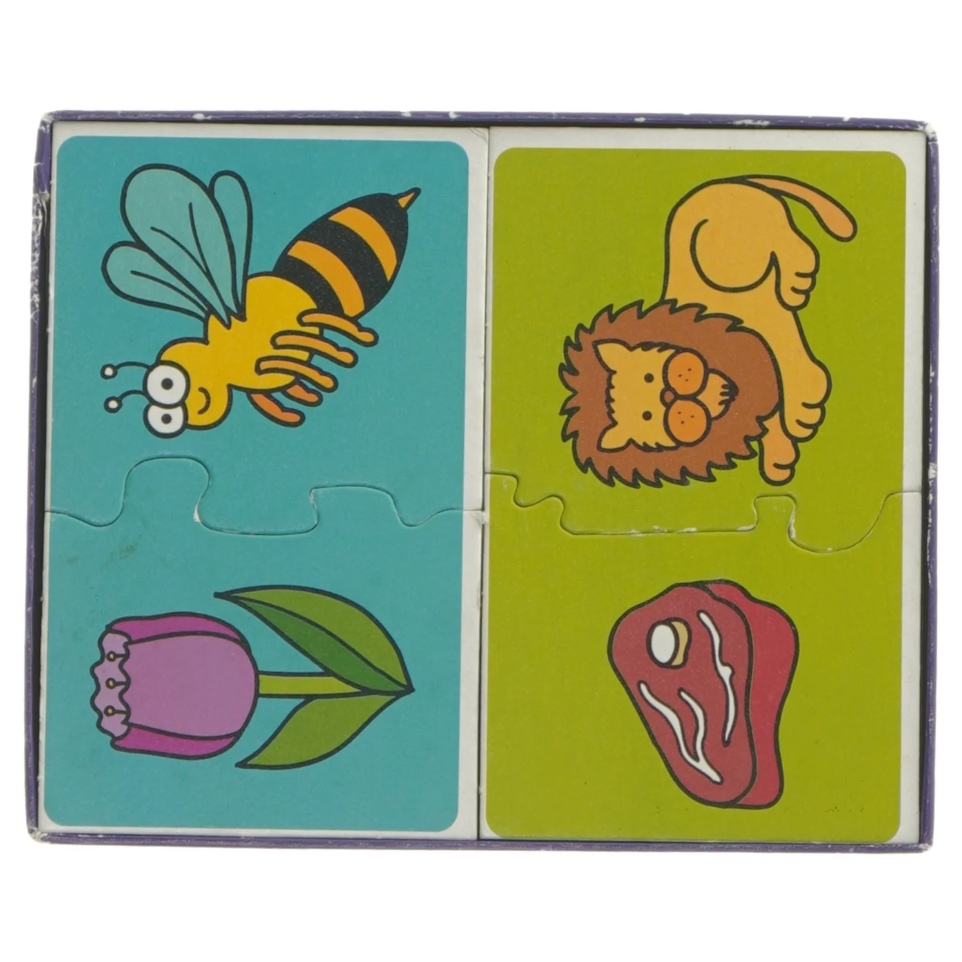 Hvem Spiser Hvad børnepuslespil fra Dan-Spil (str. 17,5x14 cm)