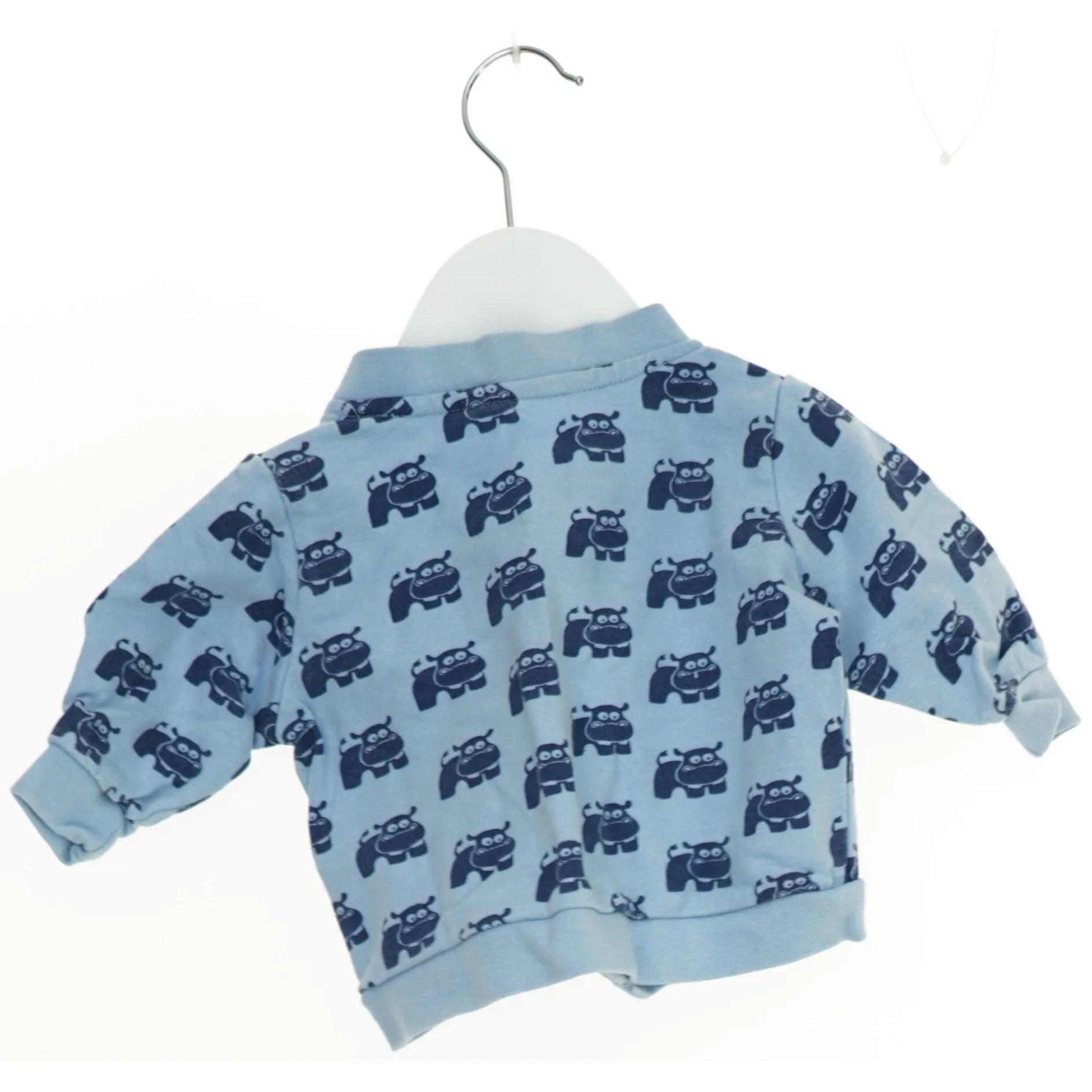 Blå babyjakke med monsterprint fra Mads & Mette (str. 62)