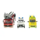 Legetøjsbiler: Brandbil, politibil og ambulance (3 stk)