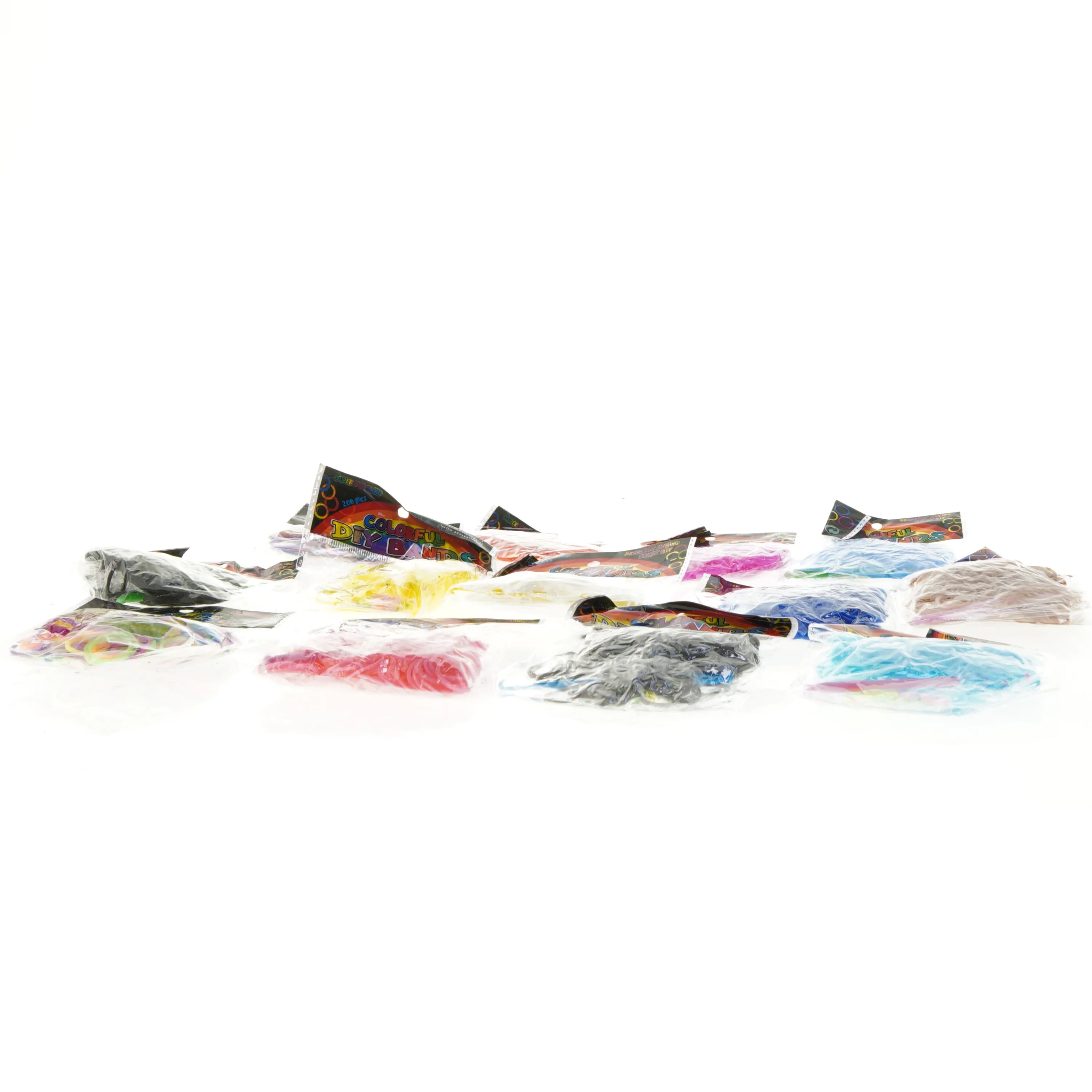 Loom Bands farverige DIY elastikker (str. Ø, 1,5 cm)