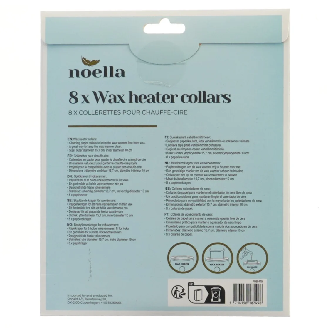 Noella voksvarmerkraver, pakke med 8 fra Noella (str. 22x18 cm)