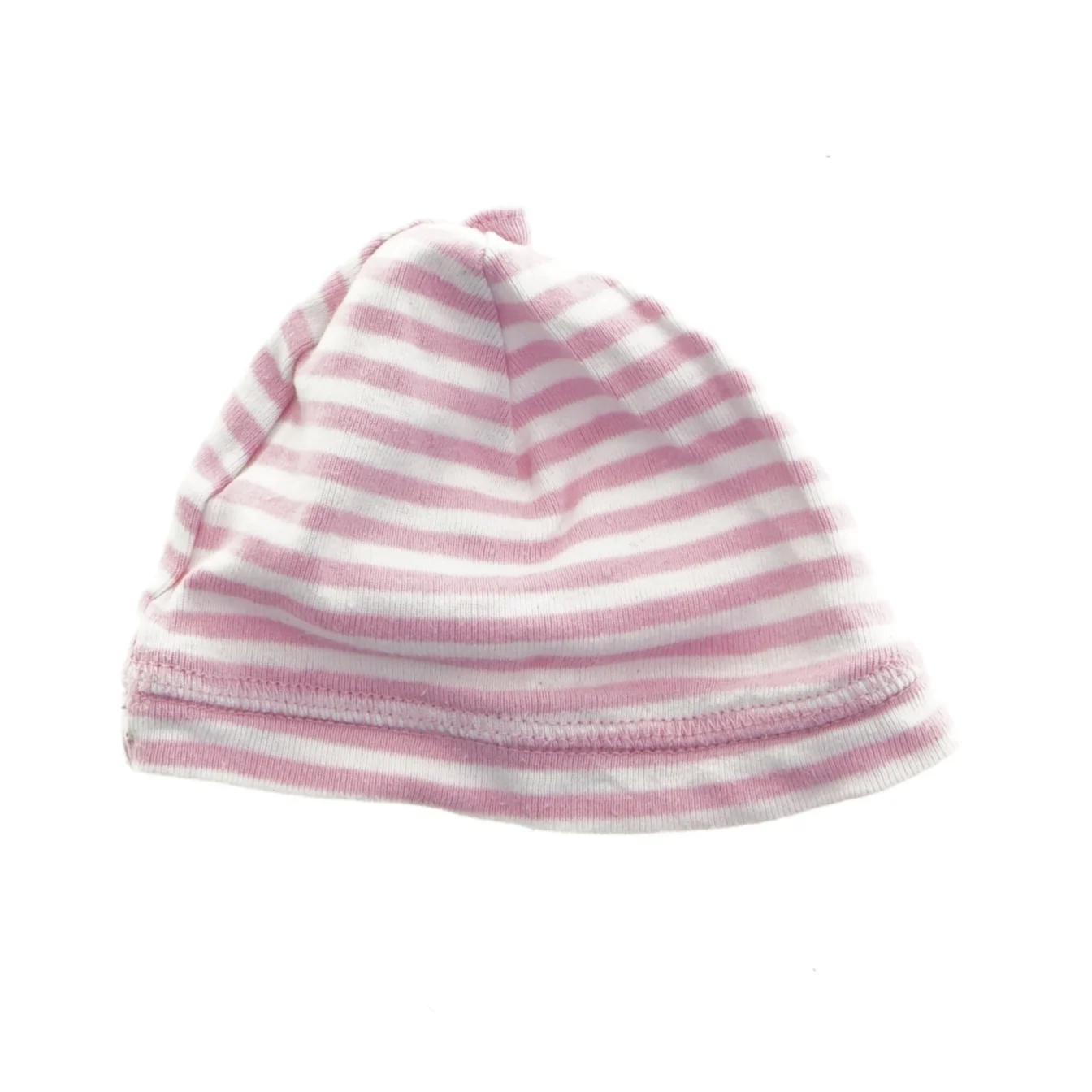 H&M lyserød og hvid stribet babyhue fra H&M (str. 56)