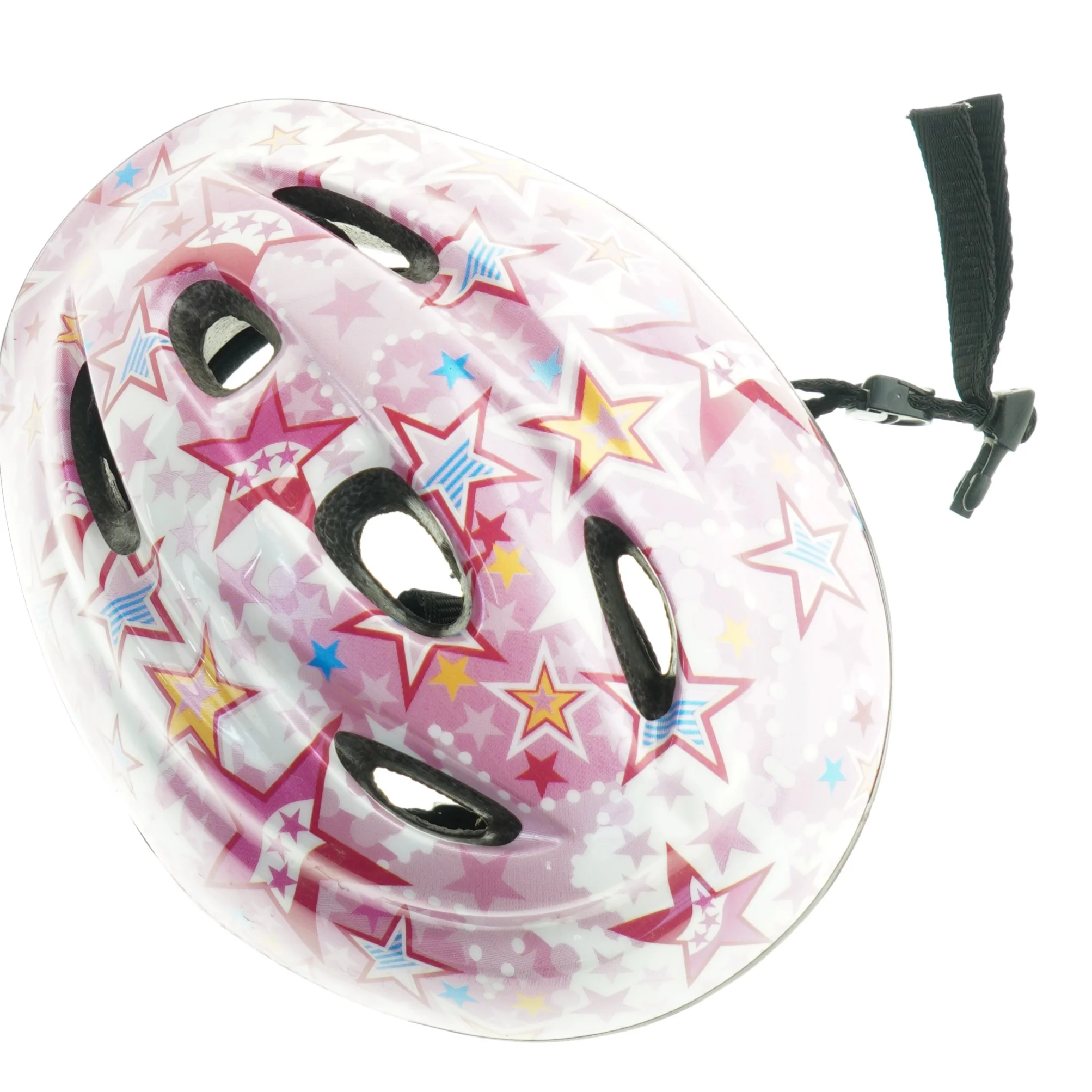 Børnecykelhjelm med stjernemønster